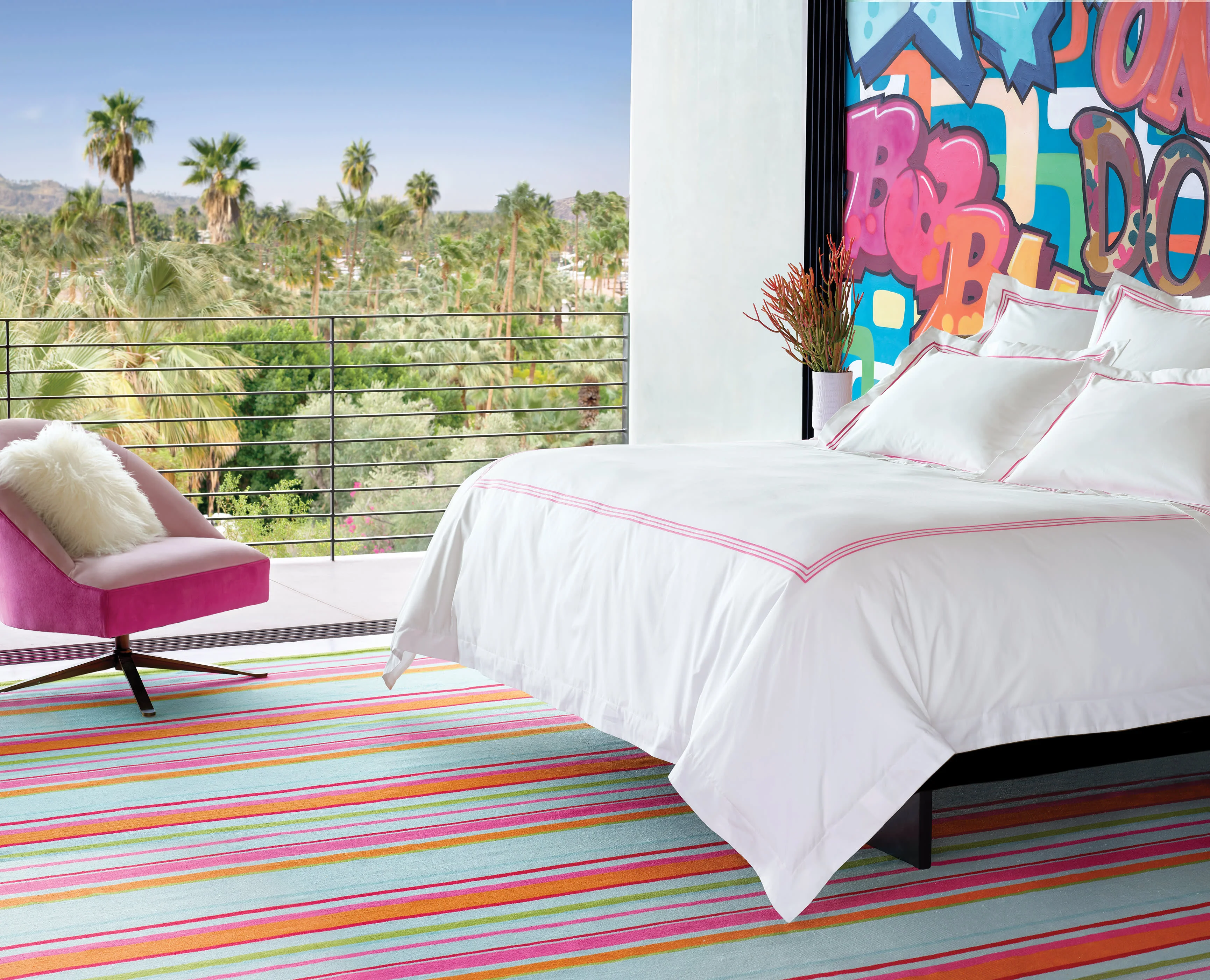 Trio Duvet Cover | Fuchsia - Image 2