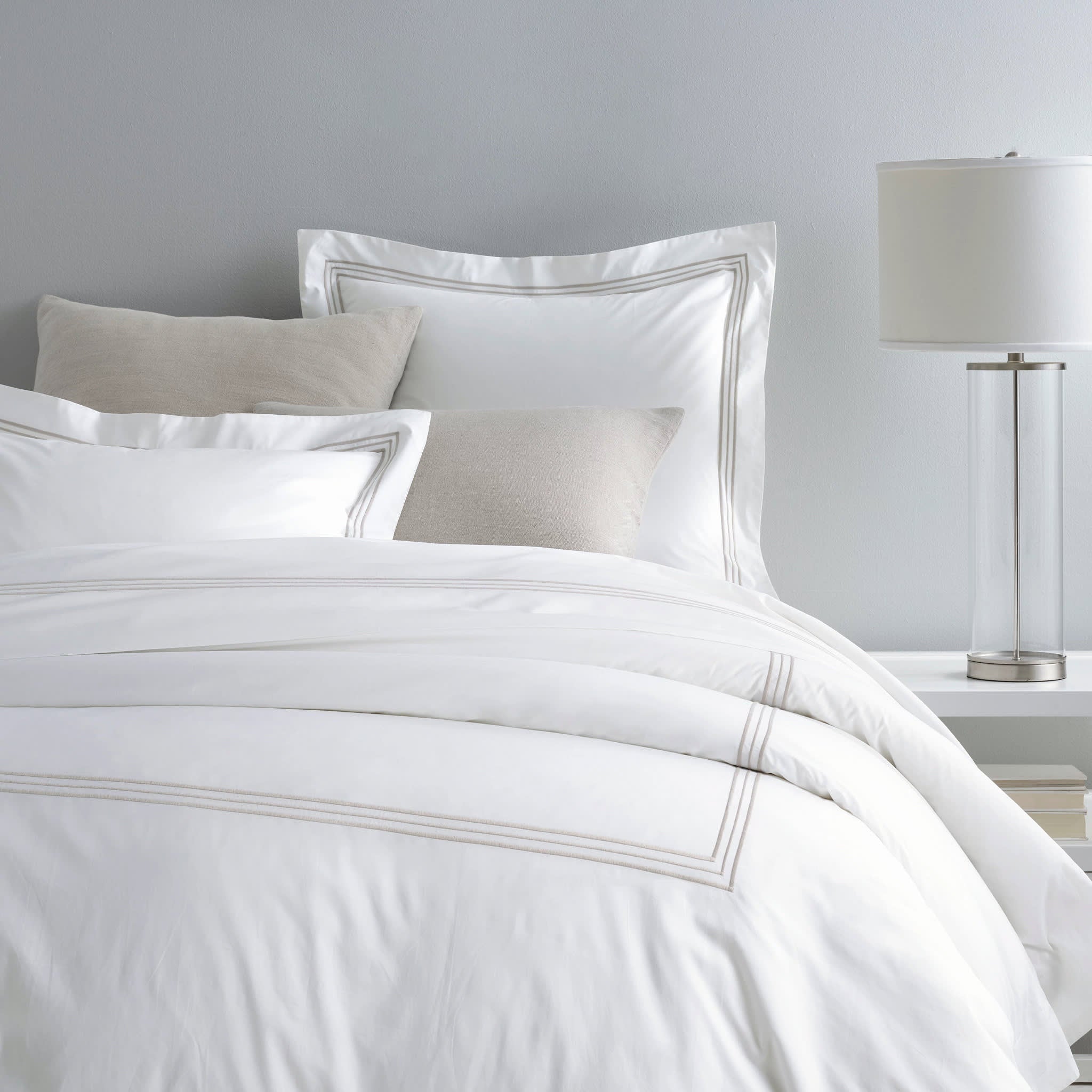 Trio Duvet Cover | Pearl Grey