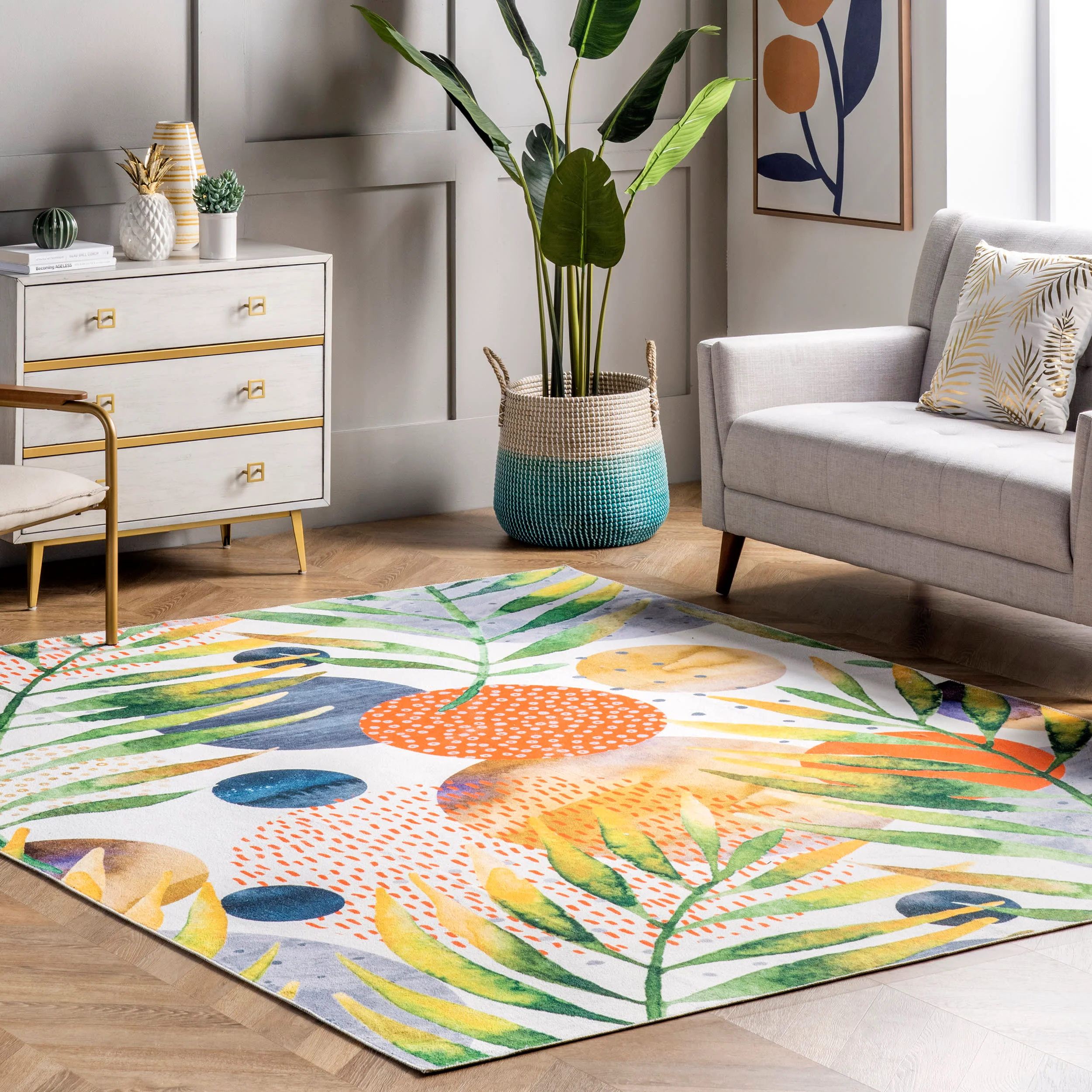 Tropics Washable Rug | Multicolor - Image 2