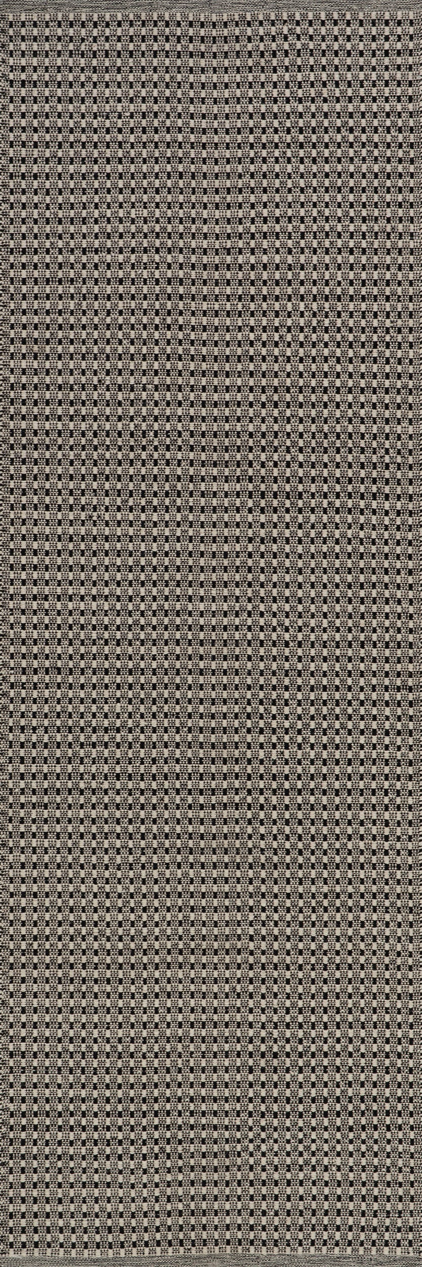 Tula Textured Stripe Handwoven Rug | Black