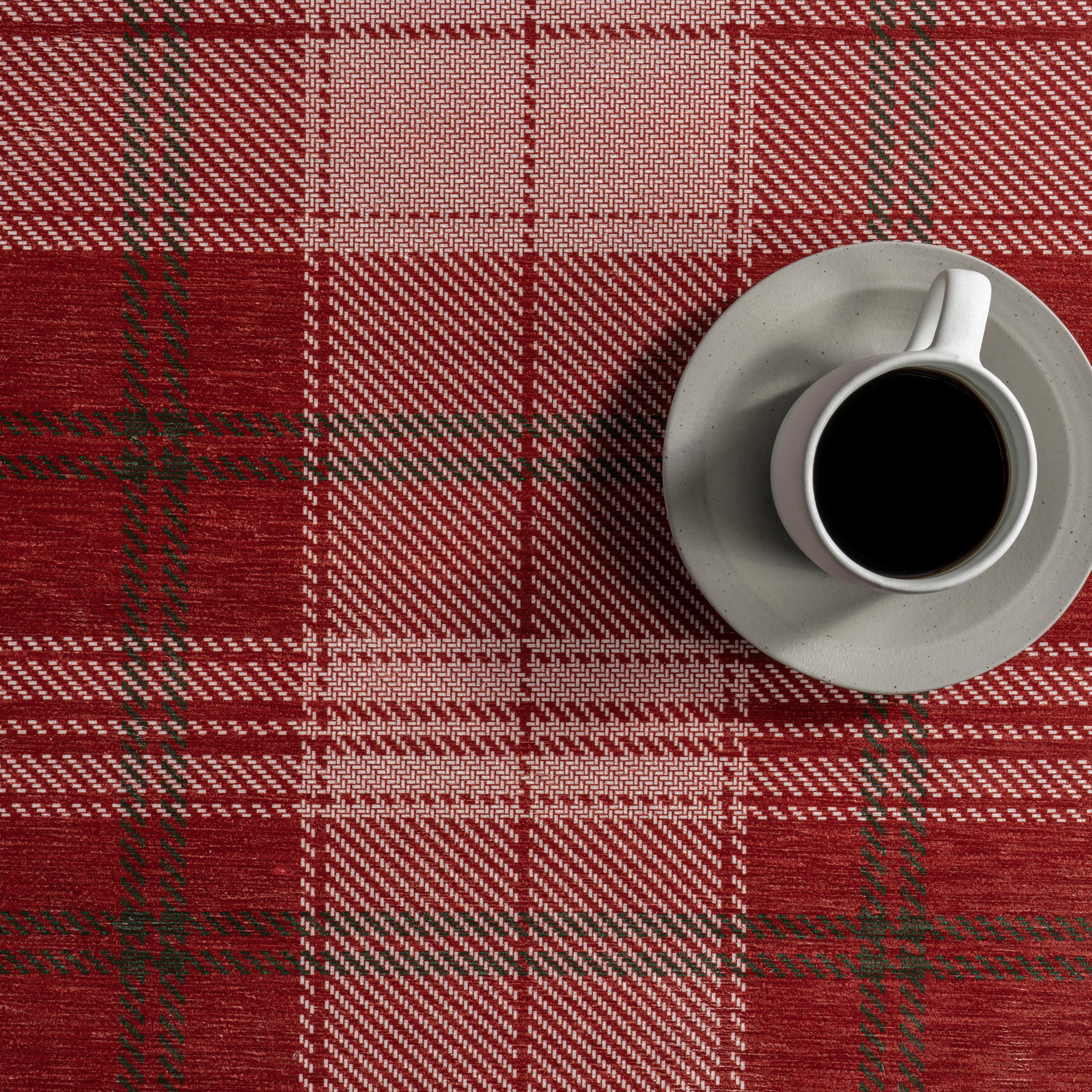 Tytiana Plaid Spill Proof Washable Rug | Red - Image 8