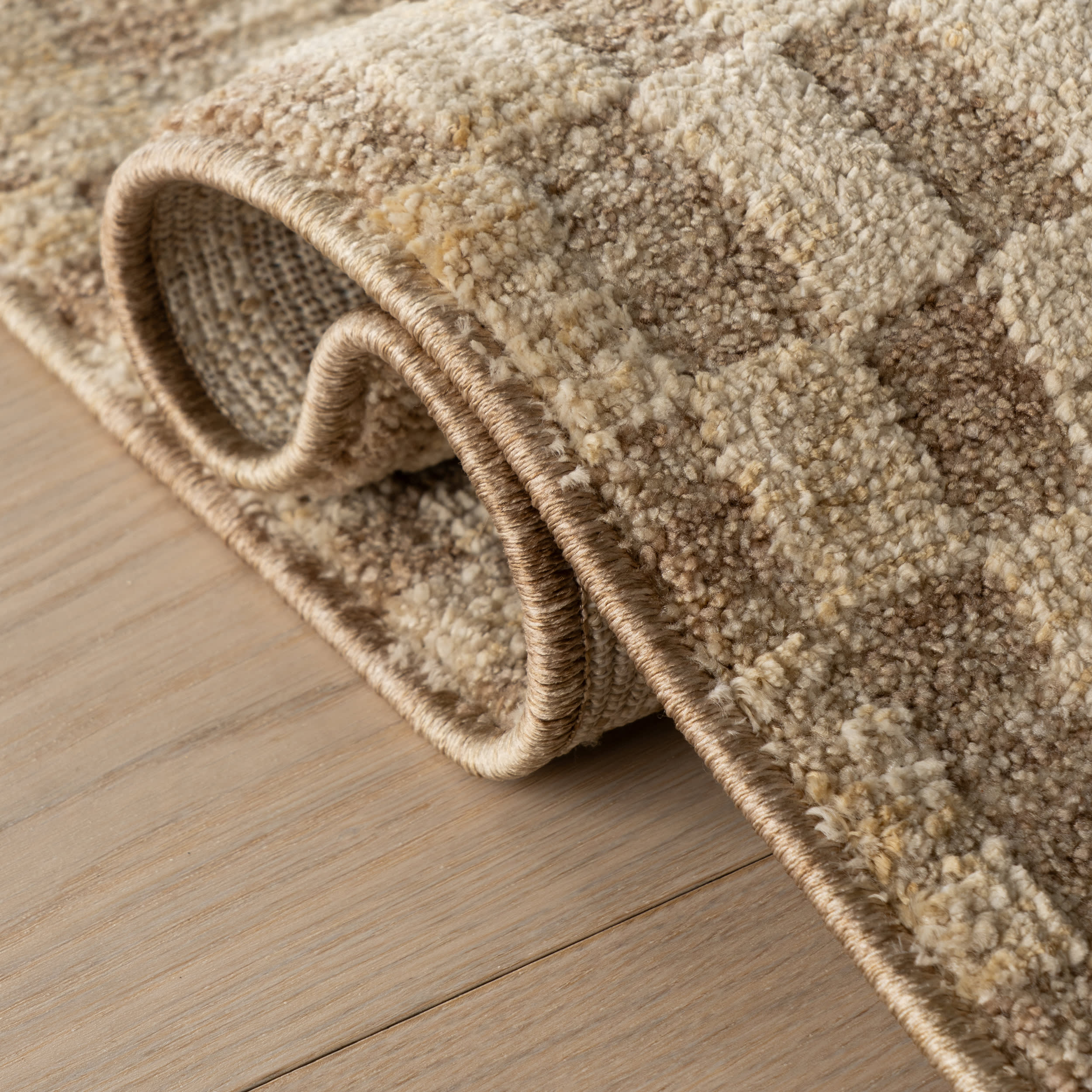 Umbergrid Checkered Rug | Tan - Image 11