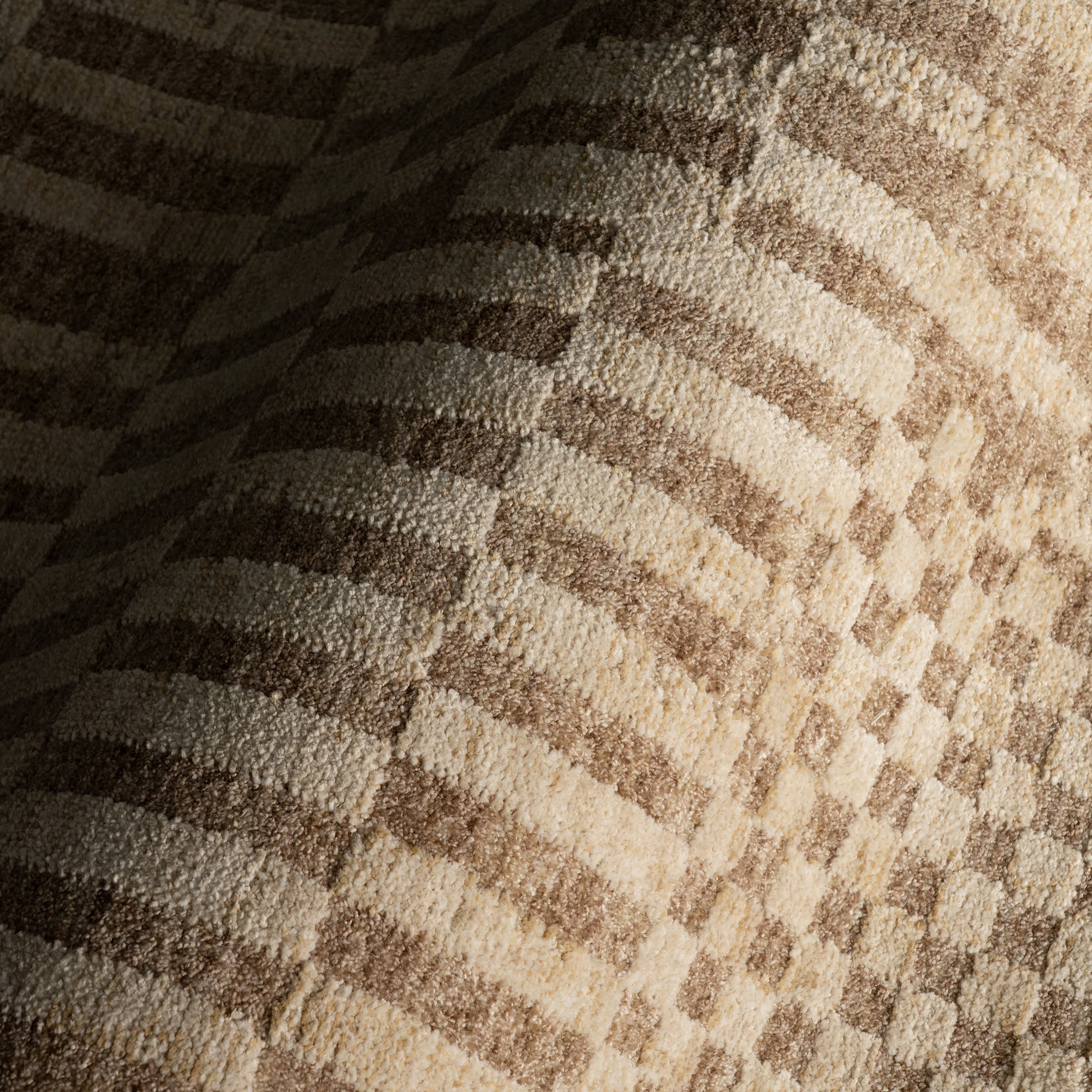 Umbergrid Checkered Rug | Tan - Image 3