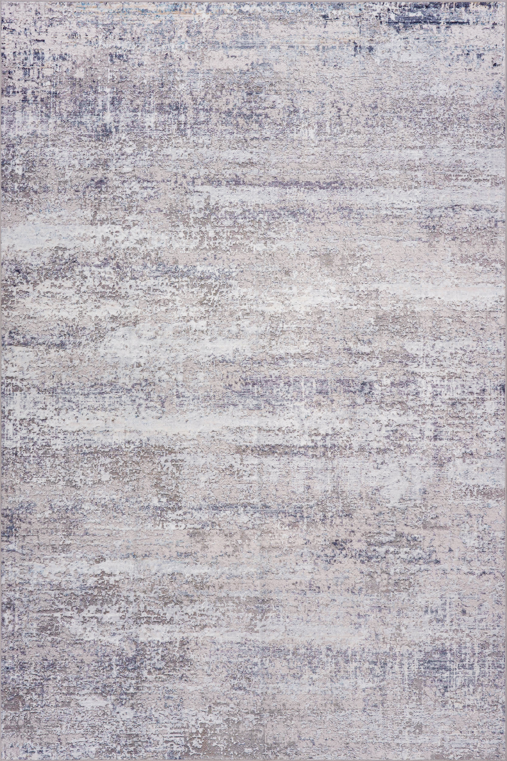 Glacier Abstract Washable Rug | Grey