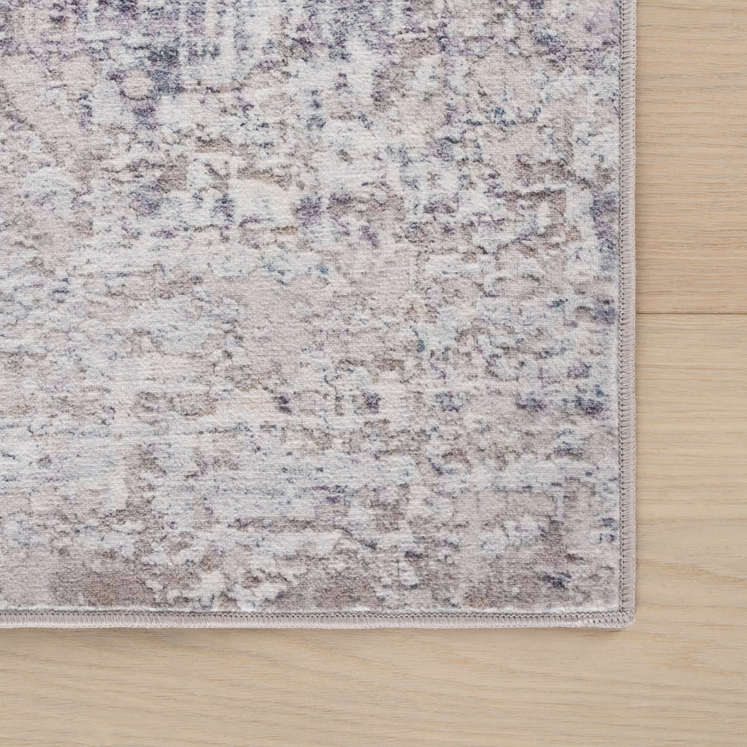Glacier Abstract Washable Rug | Grey - Image 4