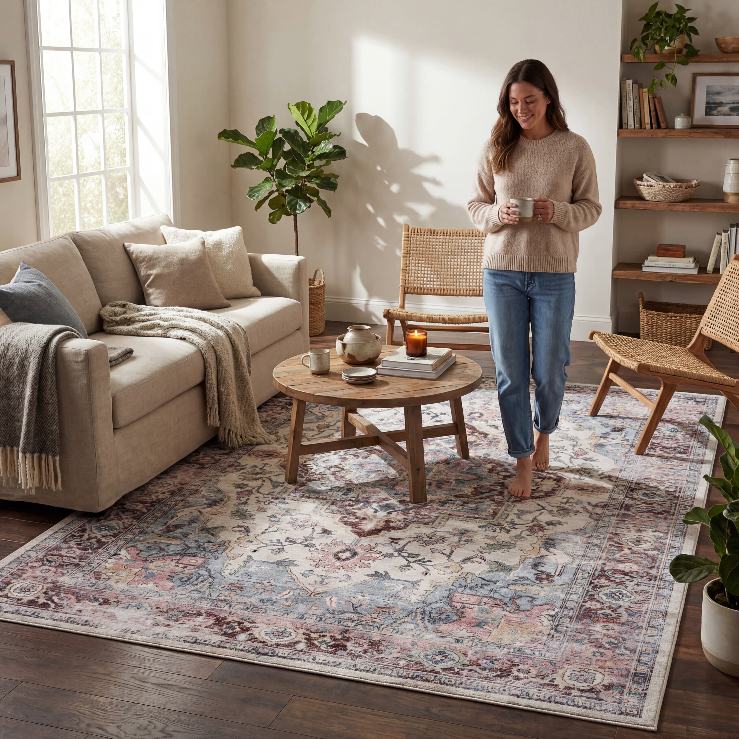Vanisa Traditional Washable Rug | Multicolor - Image 9