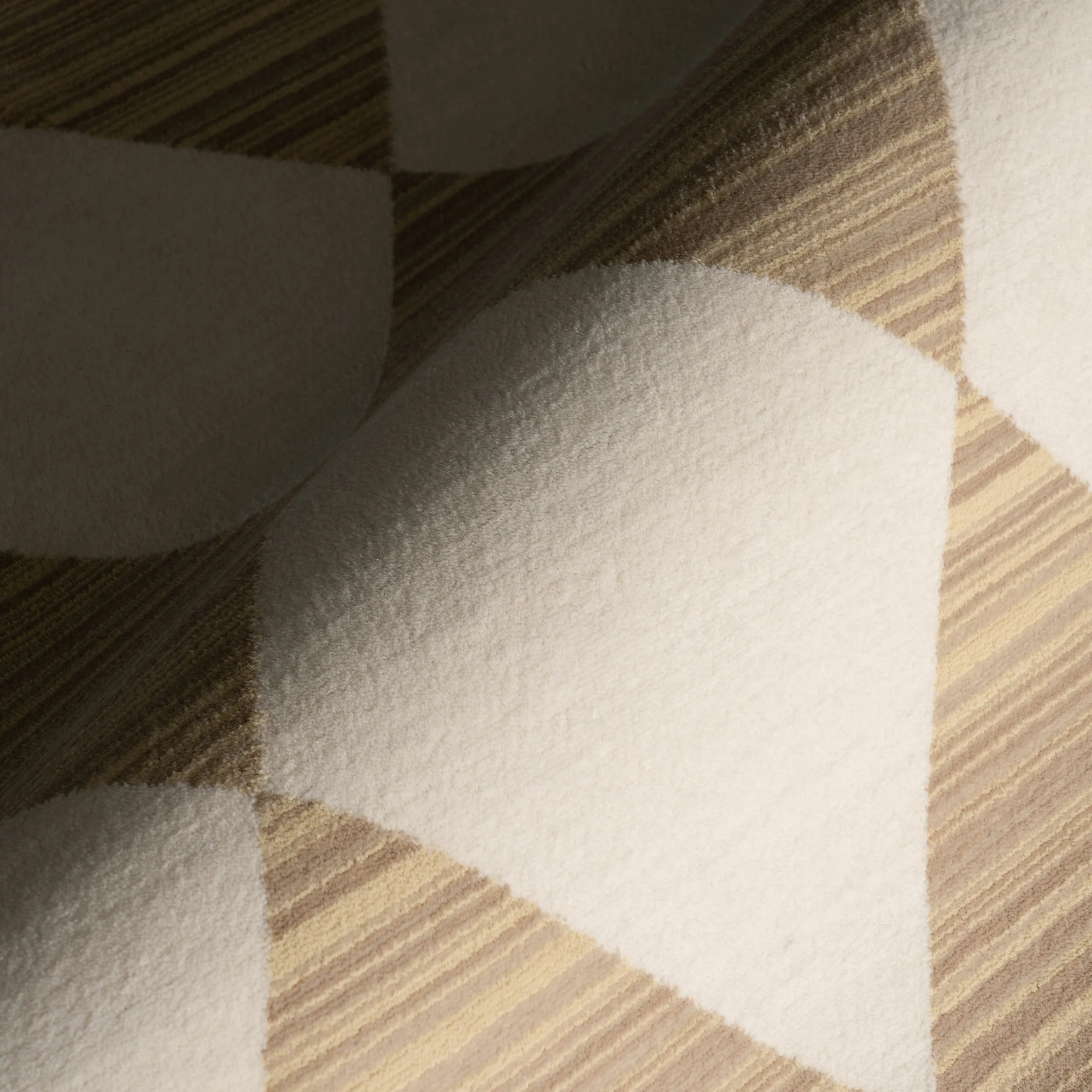 Vanni Checkered Fringed Rug | Ivory - Image 3