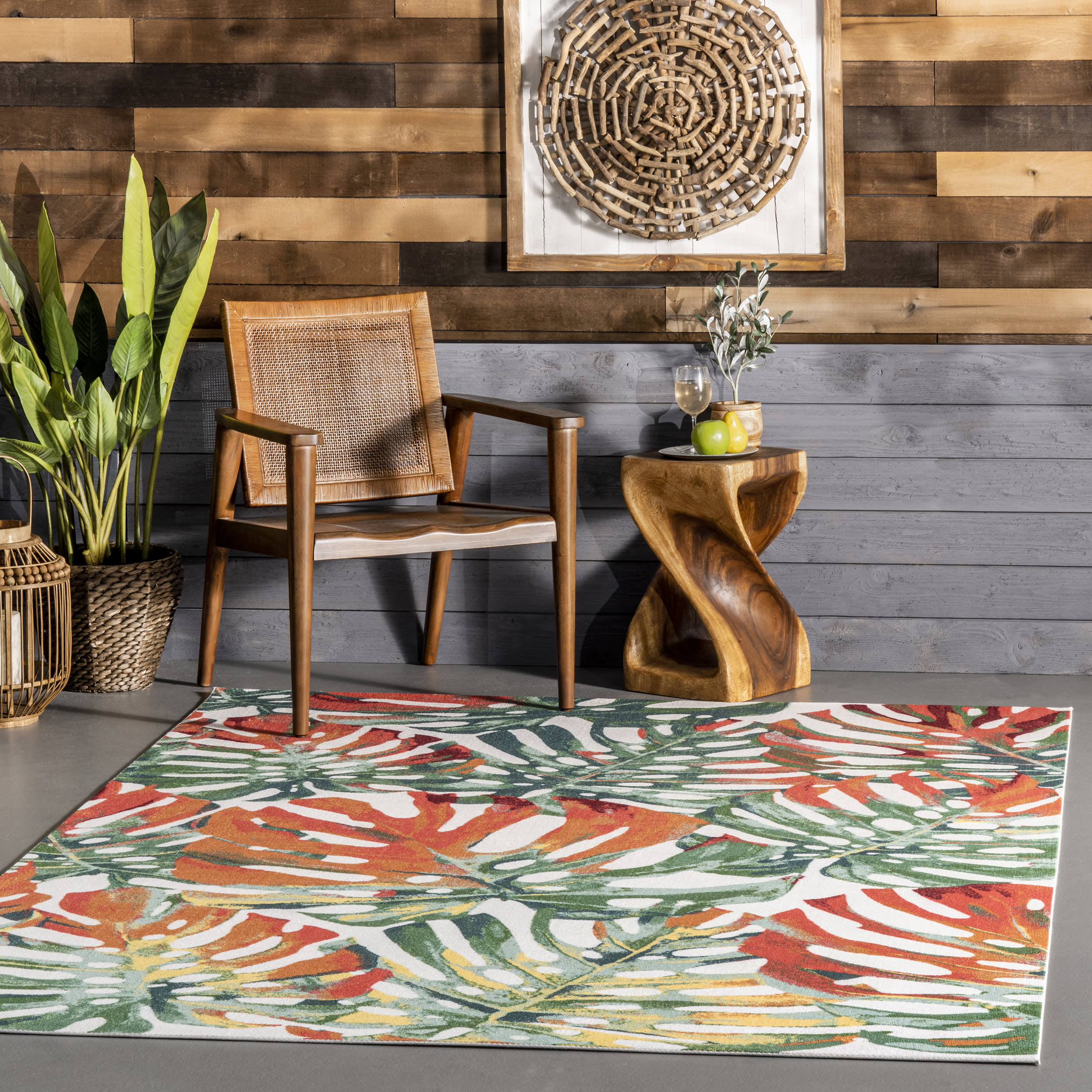 Variegated Spruce Indoor/Outdoor Rug | Multicolor - Image 2