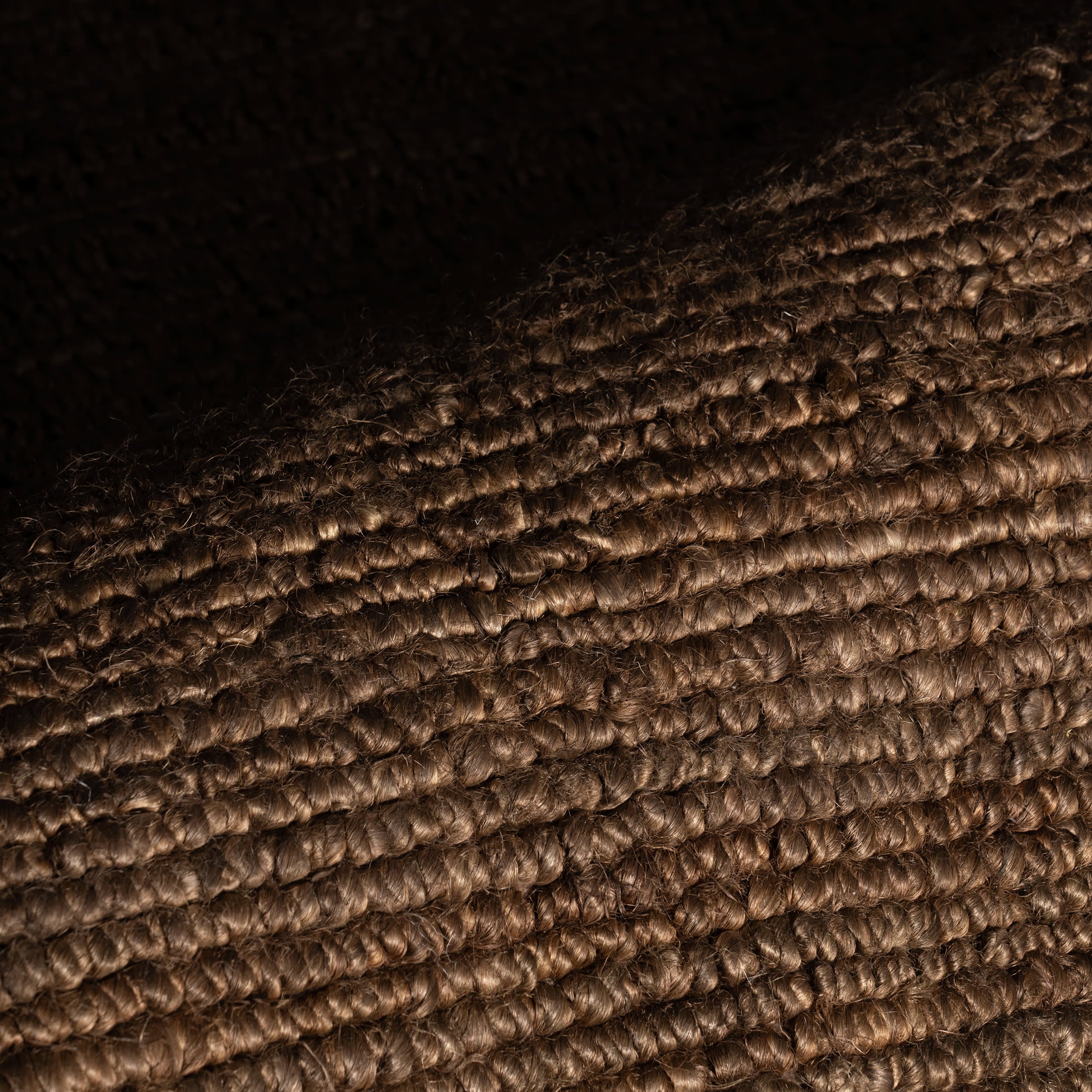 Varnu Textured Handmade Jute Rug | Brown - Image 4