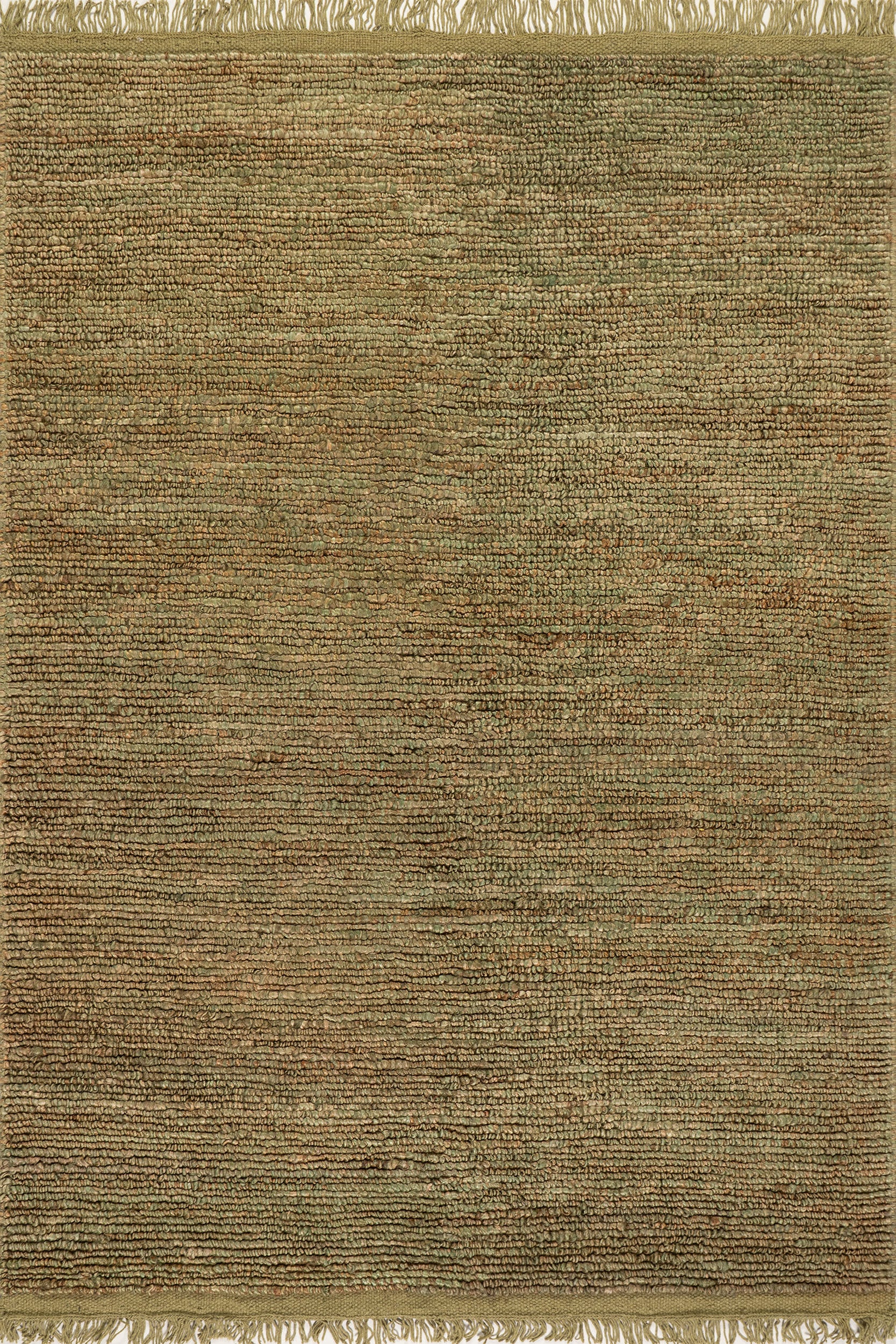 Varnu Textured Handmade Jute Rug | Green