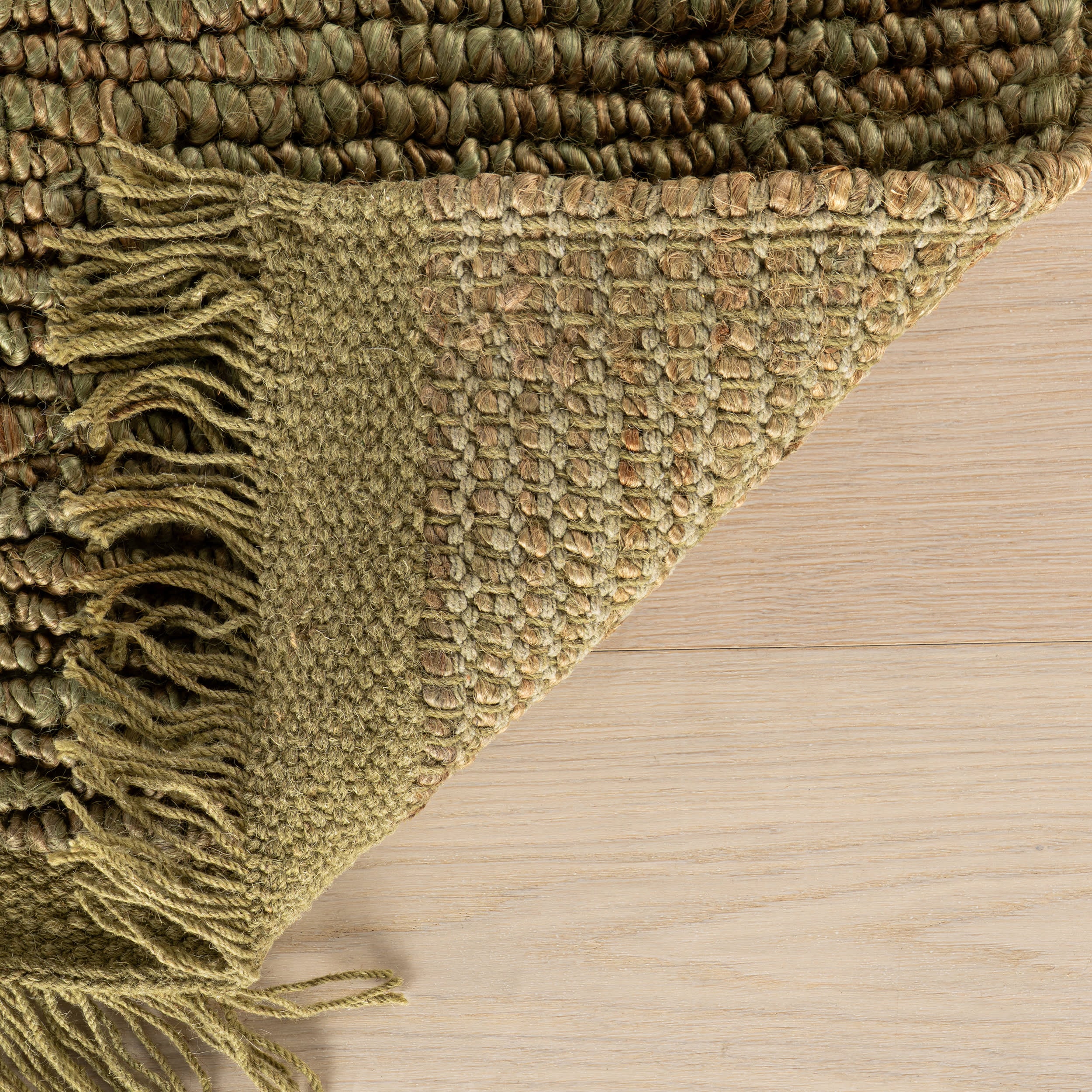 Varnu Textured Handmade Jute Rug | Green - Image 10