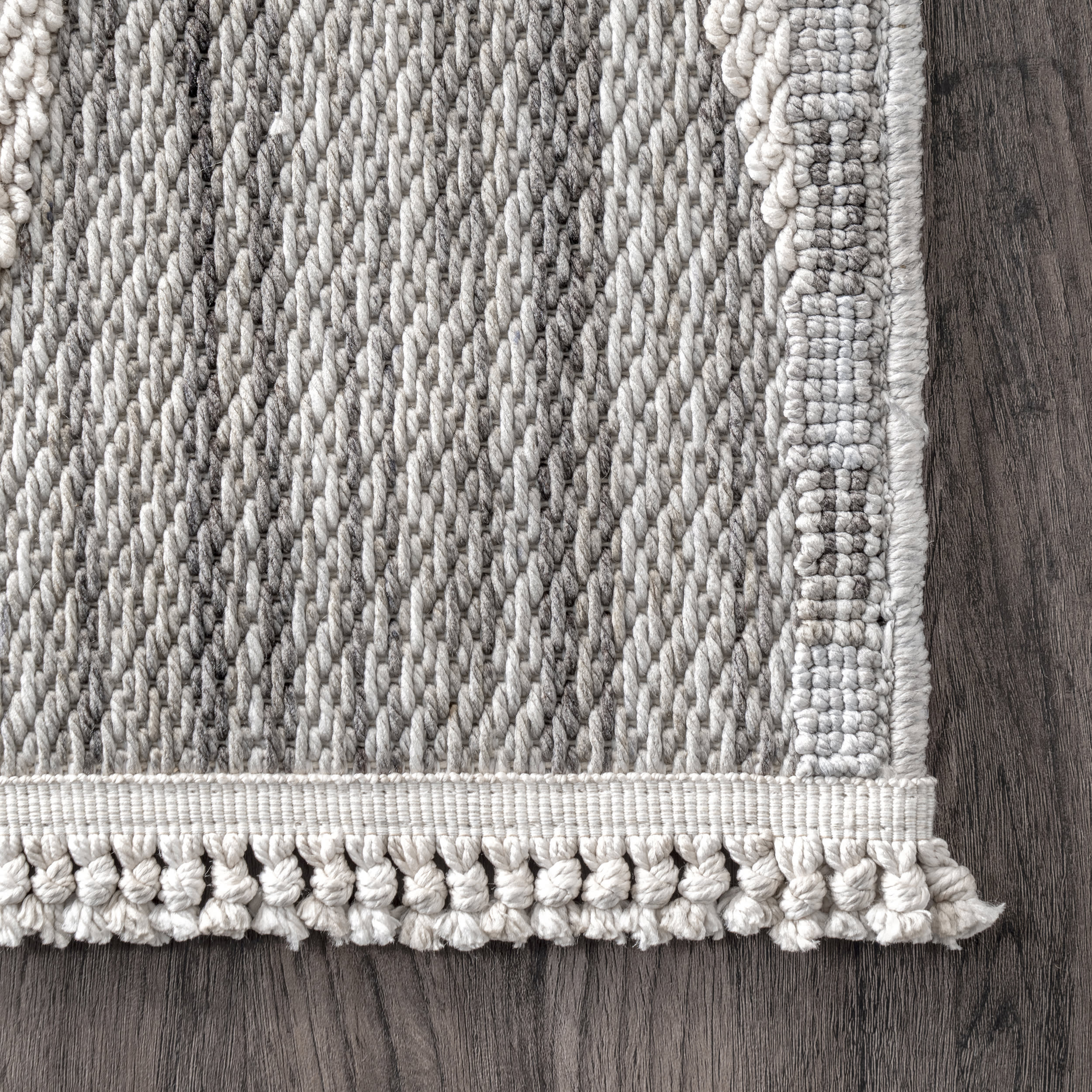 Vega Hazy Lattice Rug | Grey - Image 3