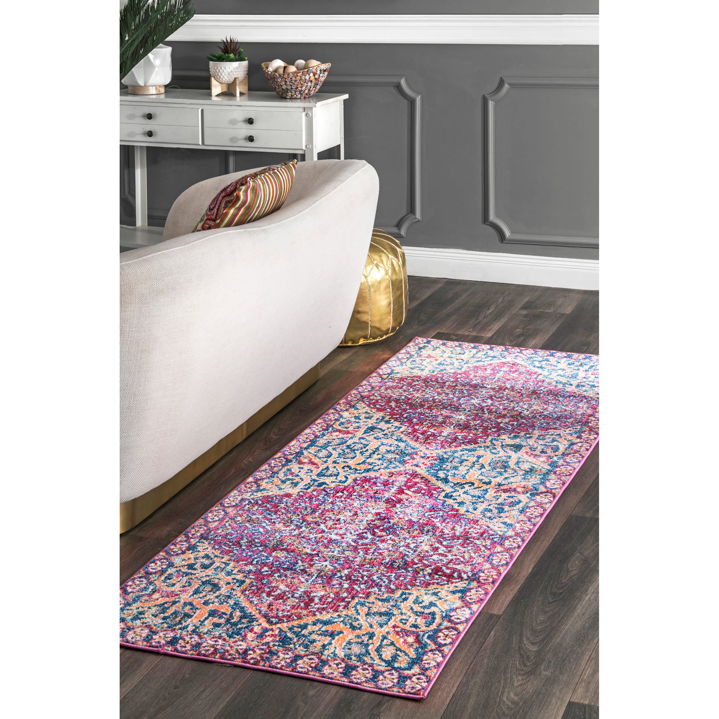 Vena Medallion Rug | Red - Image 2