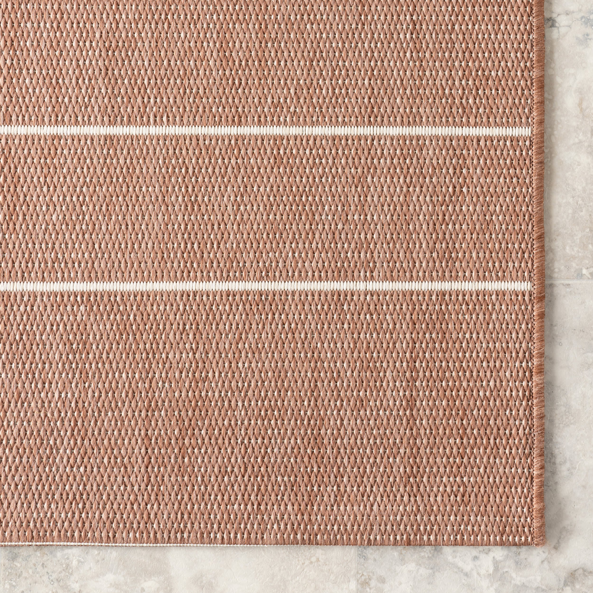 Venetian Pinstripes Indoor/Outdoor Rug | Brown - Image 4