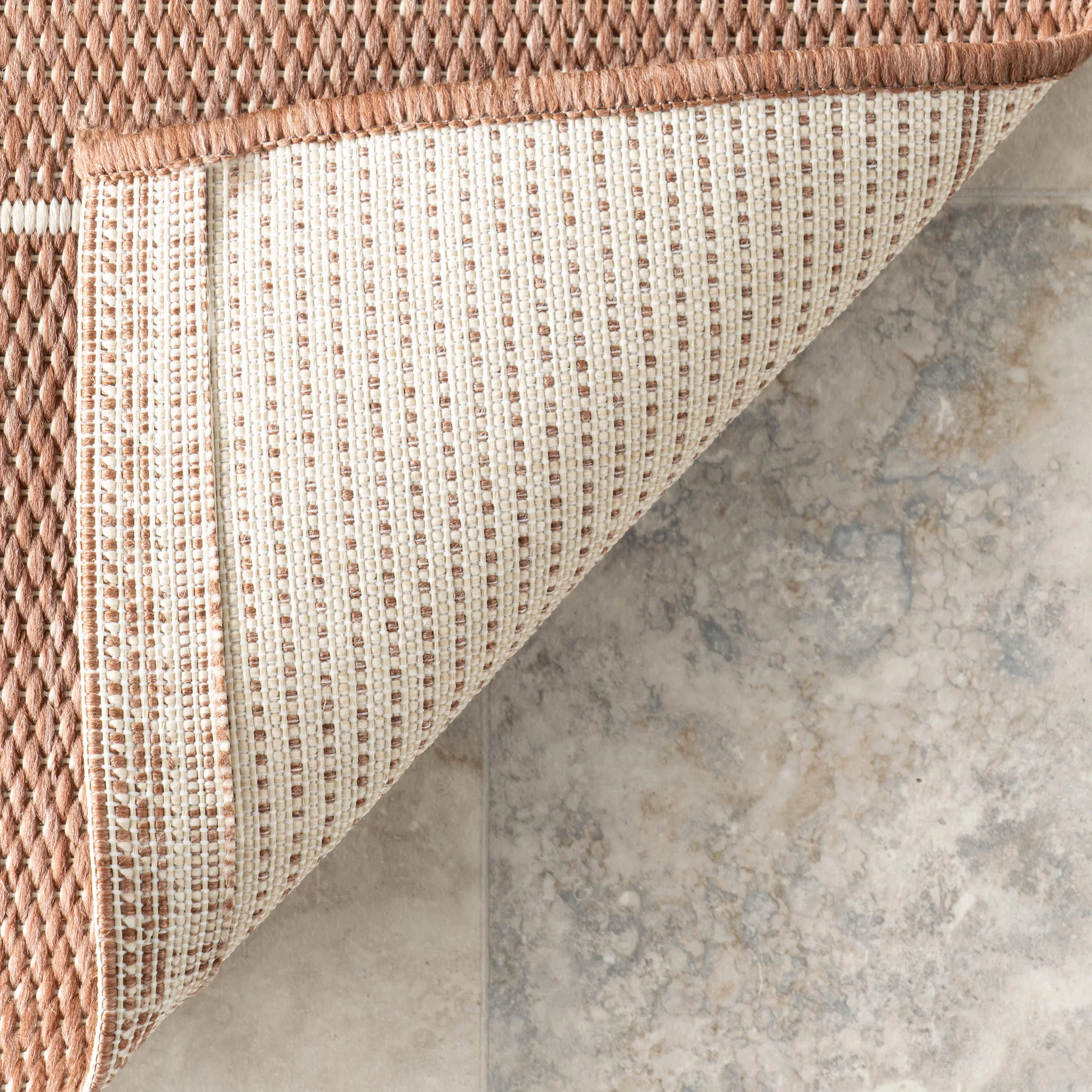 Venetian Pinstripes Indoor/Outdoor Rug | Brown - Image 7