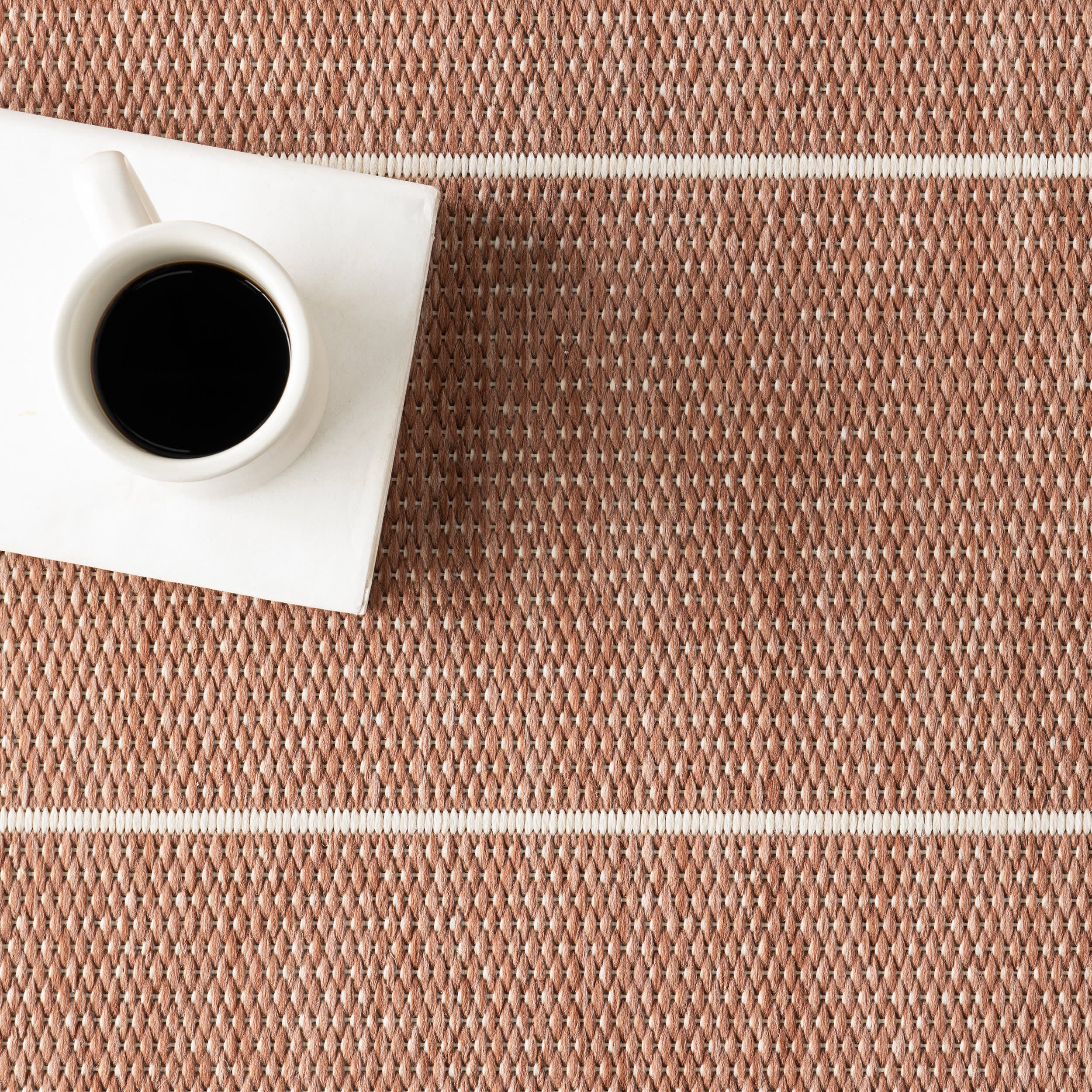 Venetian Pinstripes Indoor/Outdoor Rug | Brown - Image 8