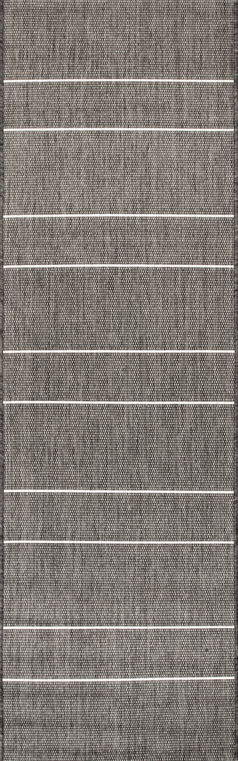 Venetian Pinstripes Indoor/Outdoor Rug | Dark Grey
