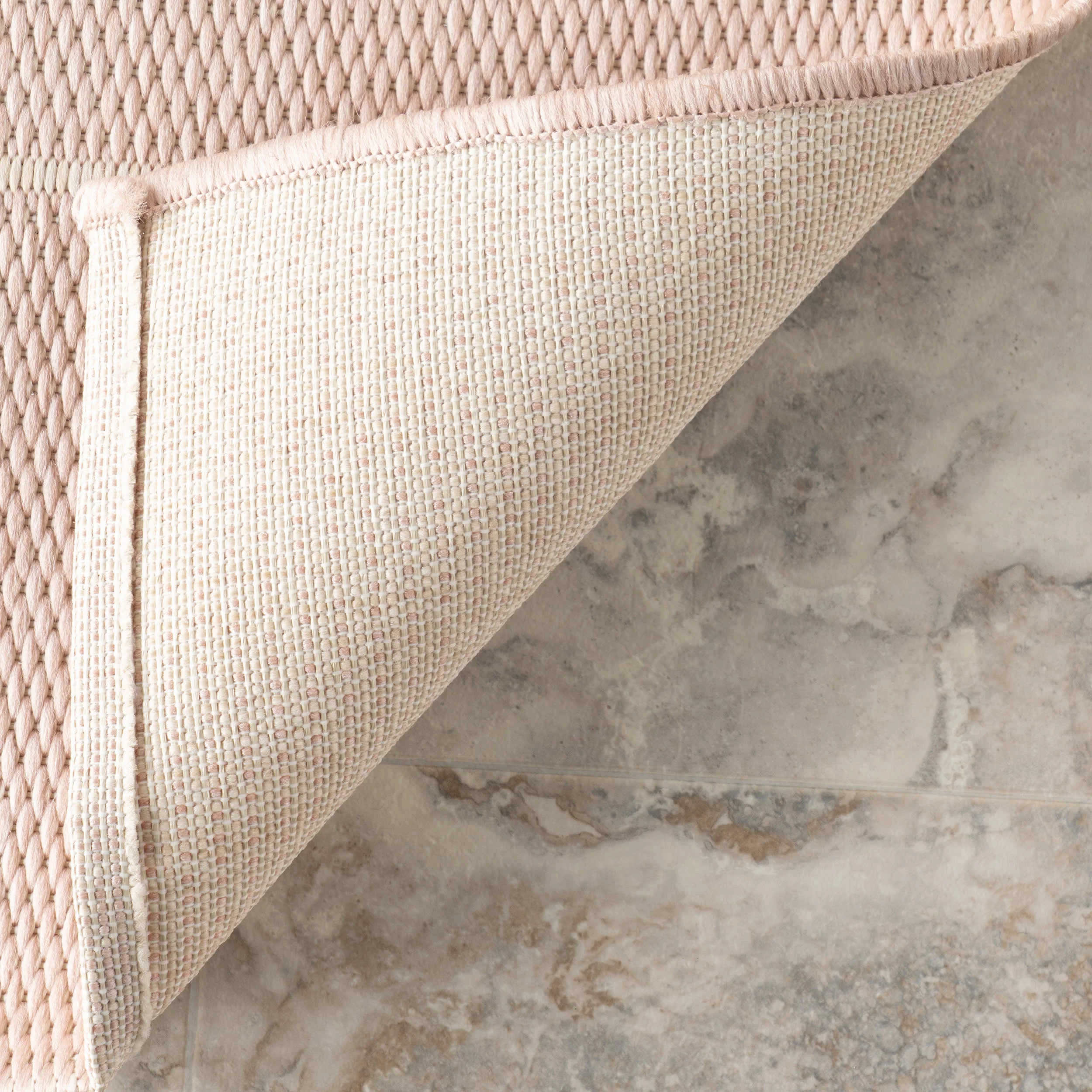 Venetian Pinstripes Indoor/Outdoor Rug | Light Pink - Image 7