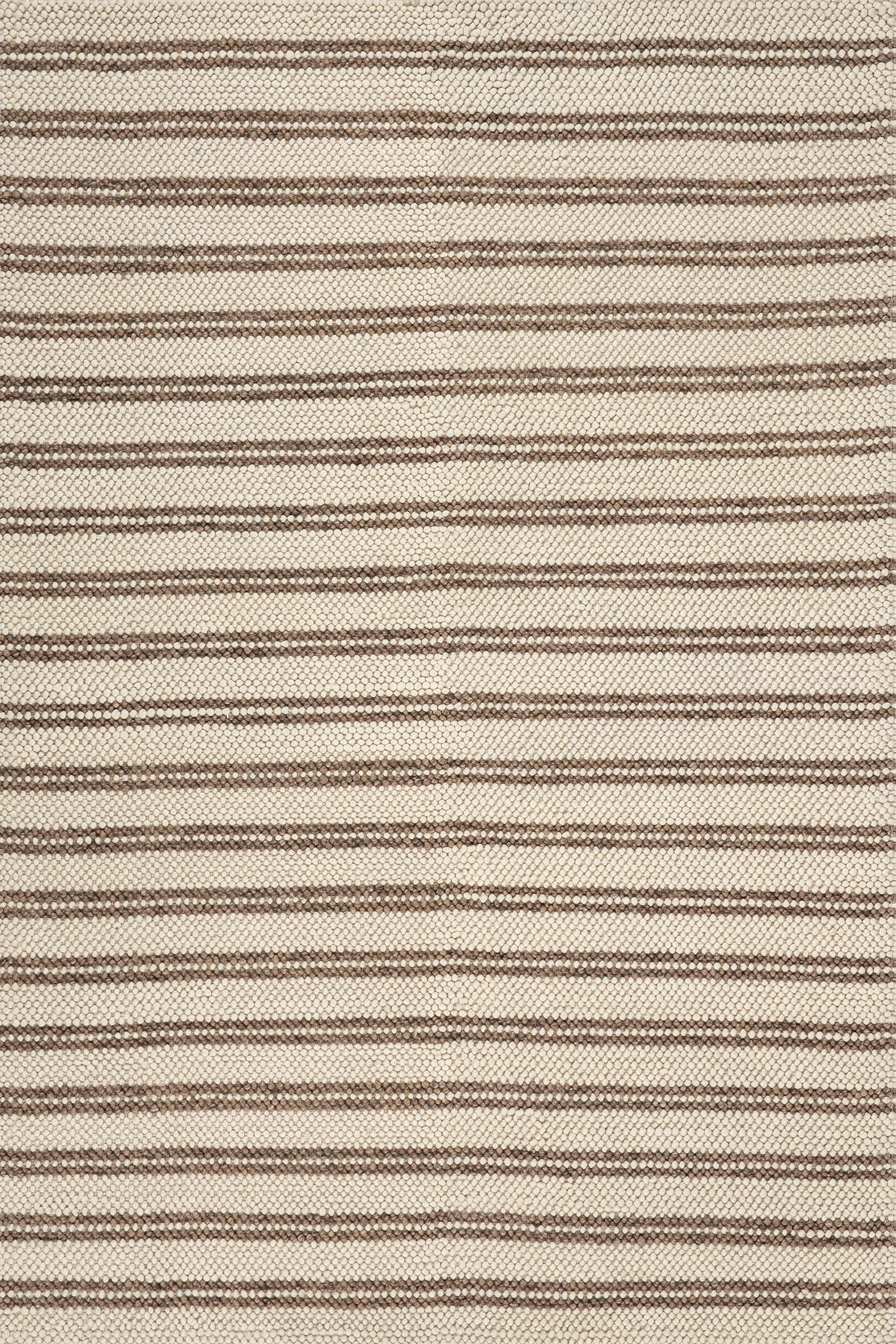 Venit Modern Striped Farmhouse Rug | Brown
