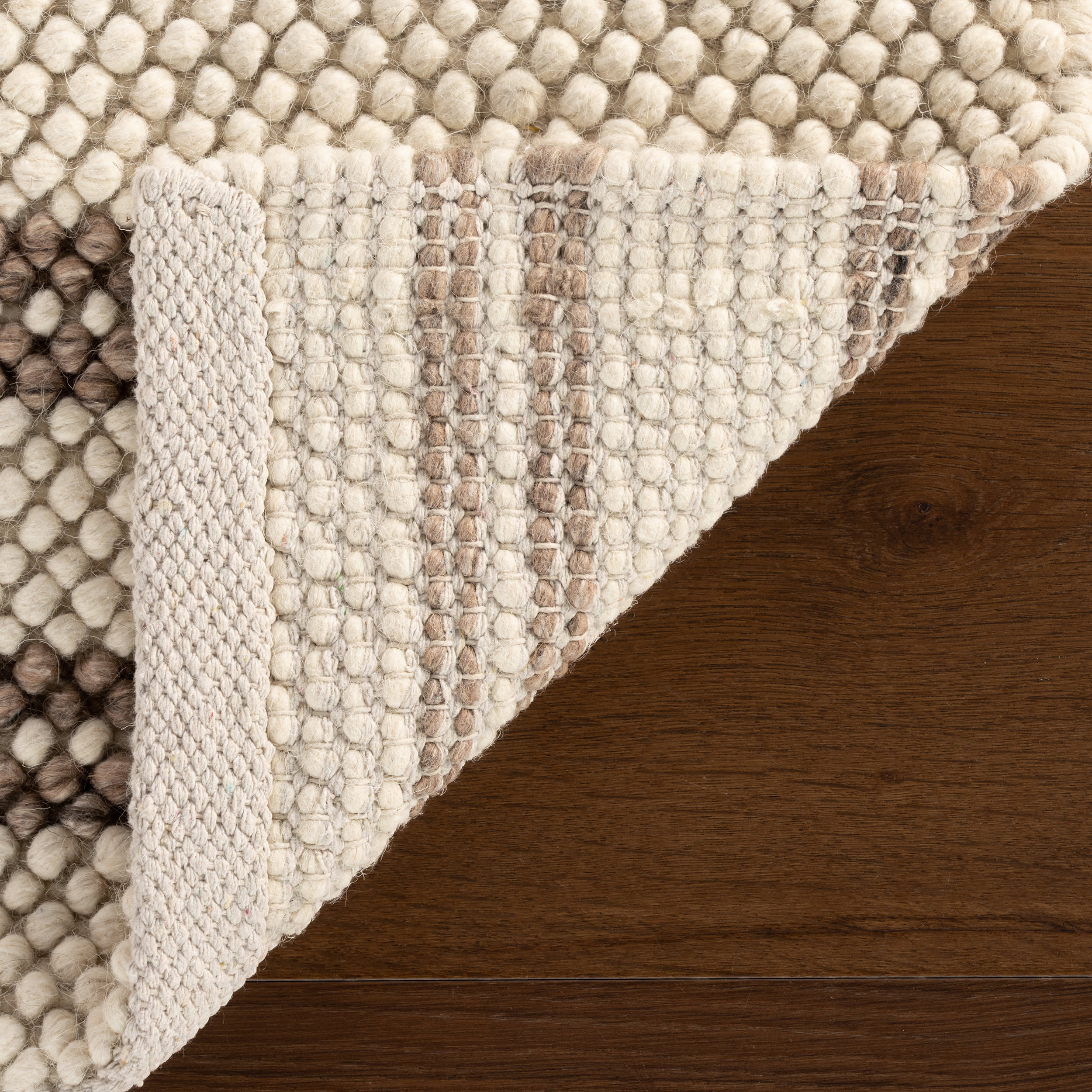 Venit Modern Striped Farmhouse Rug | Brown - Image 6