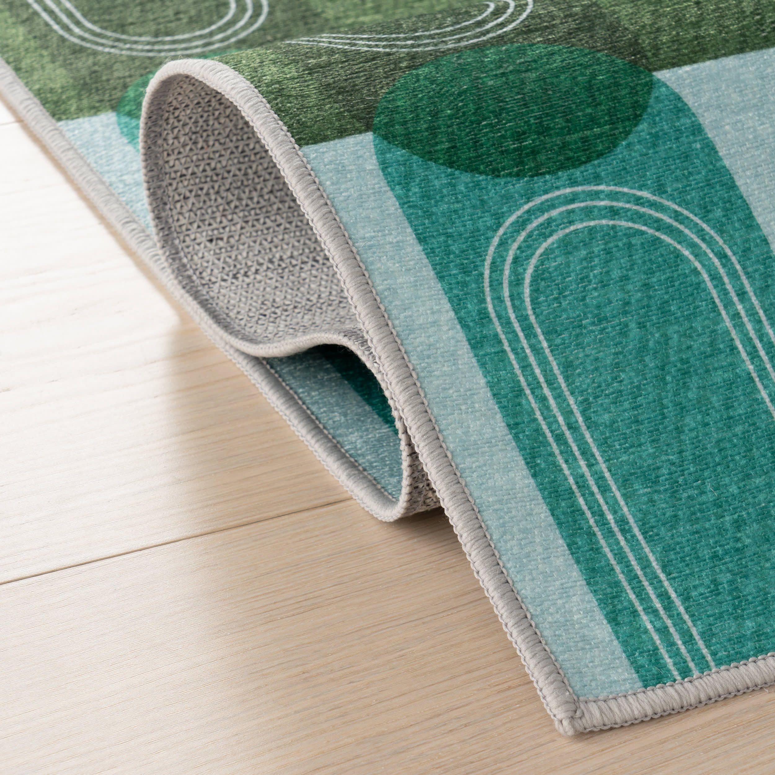 Verdant Columns Striped Washable Rug by Society6 | Multicolor - Image 11