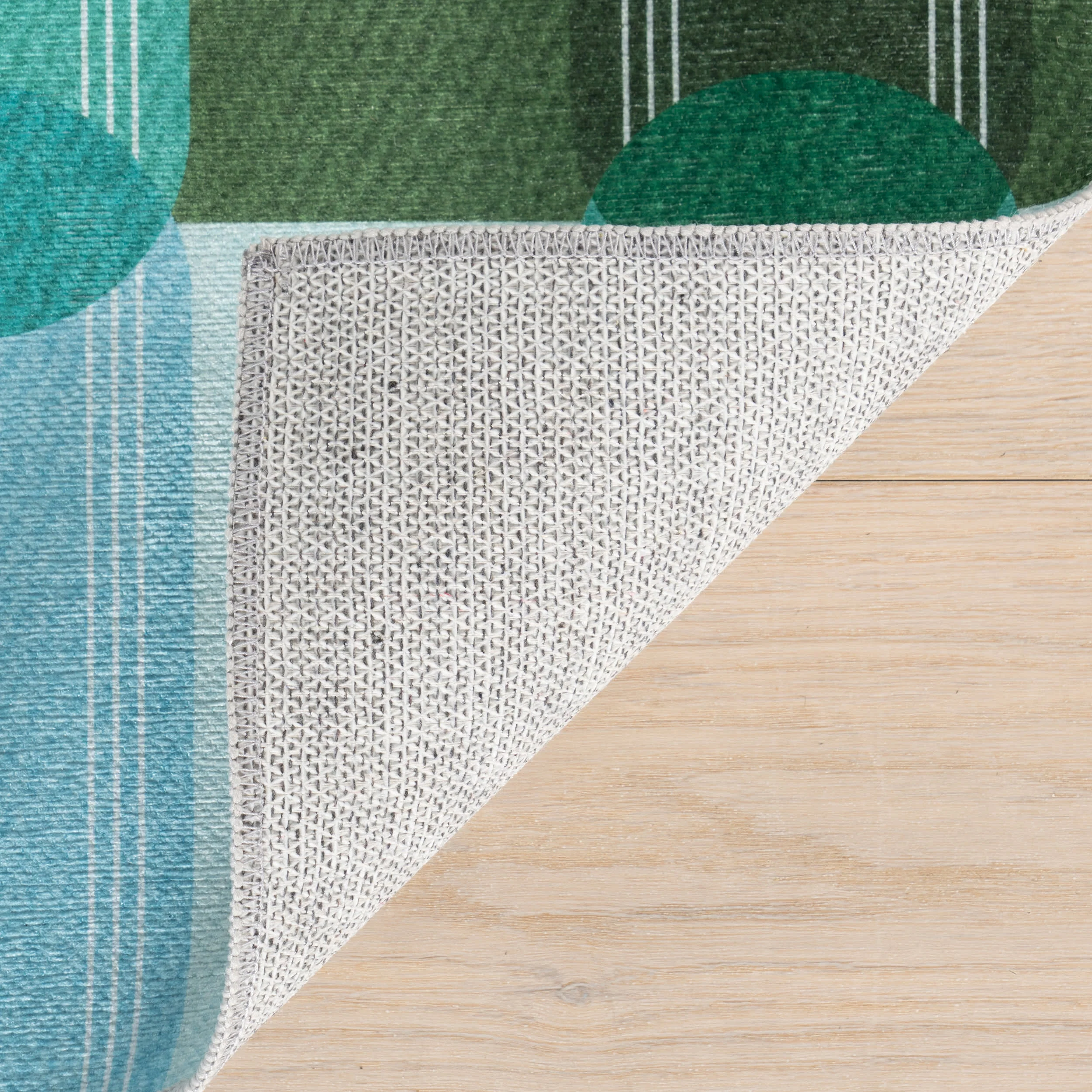 Verdant Columns Striped Washable Rug by Society6 | Multicolor - Image 8