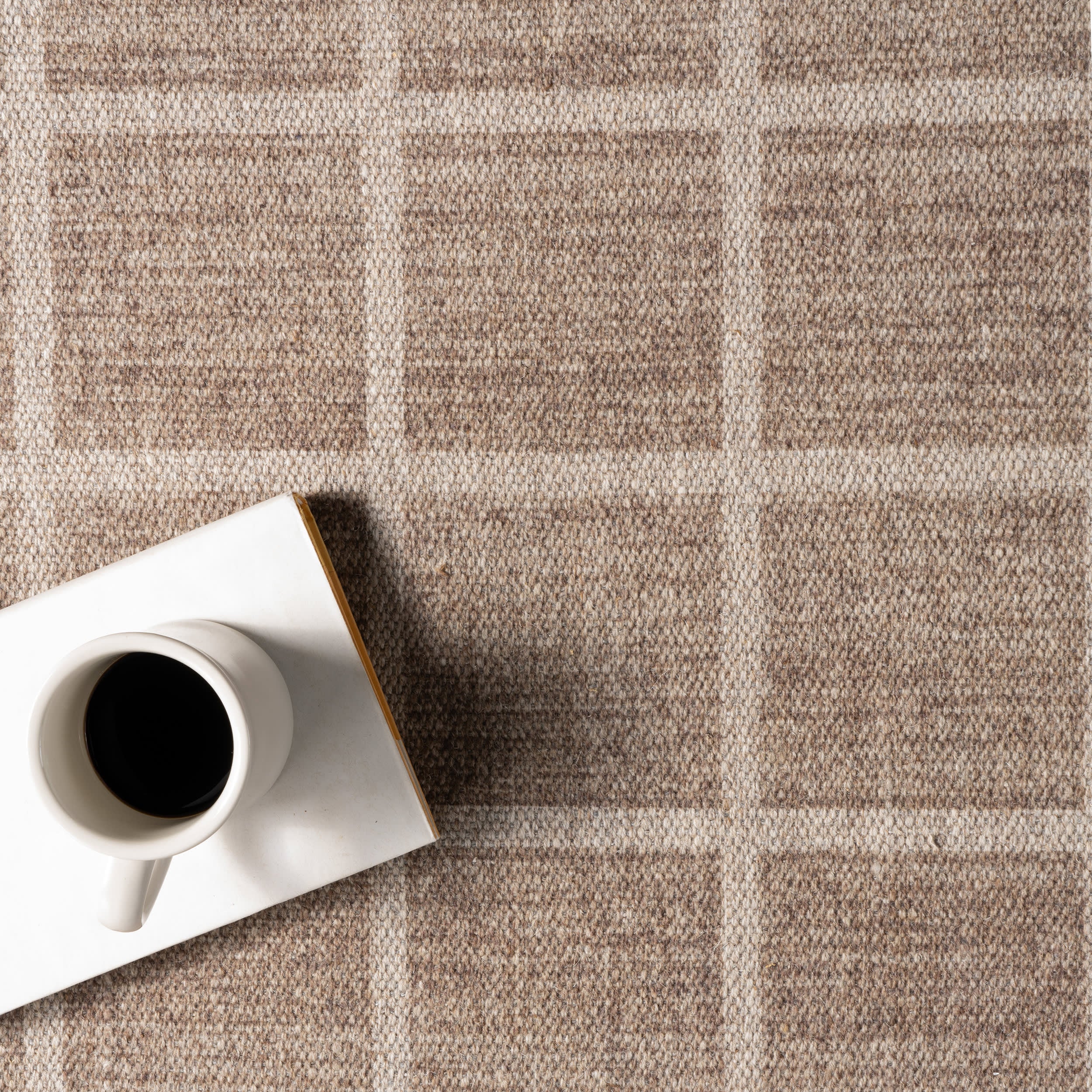 Verity Checkered Washable Rug | Brown - Image 8