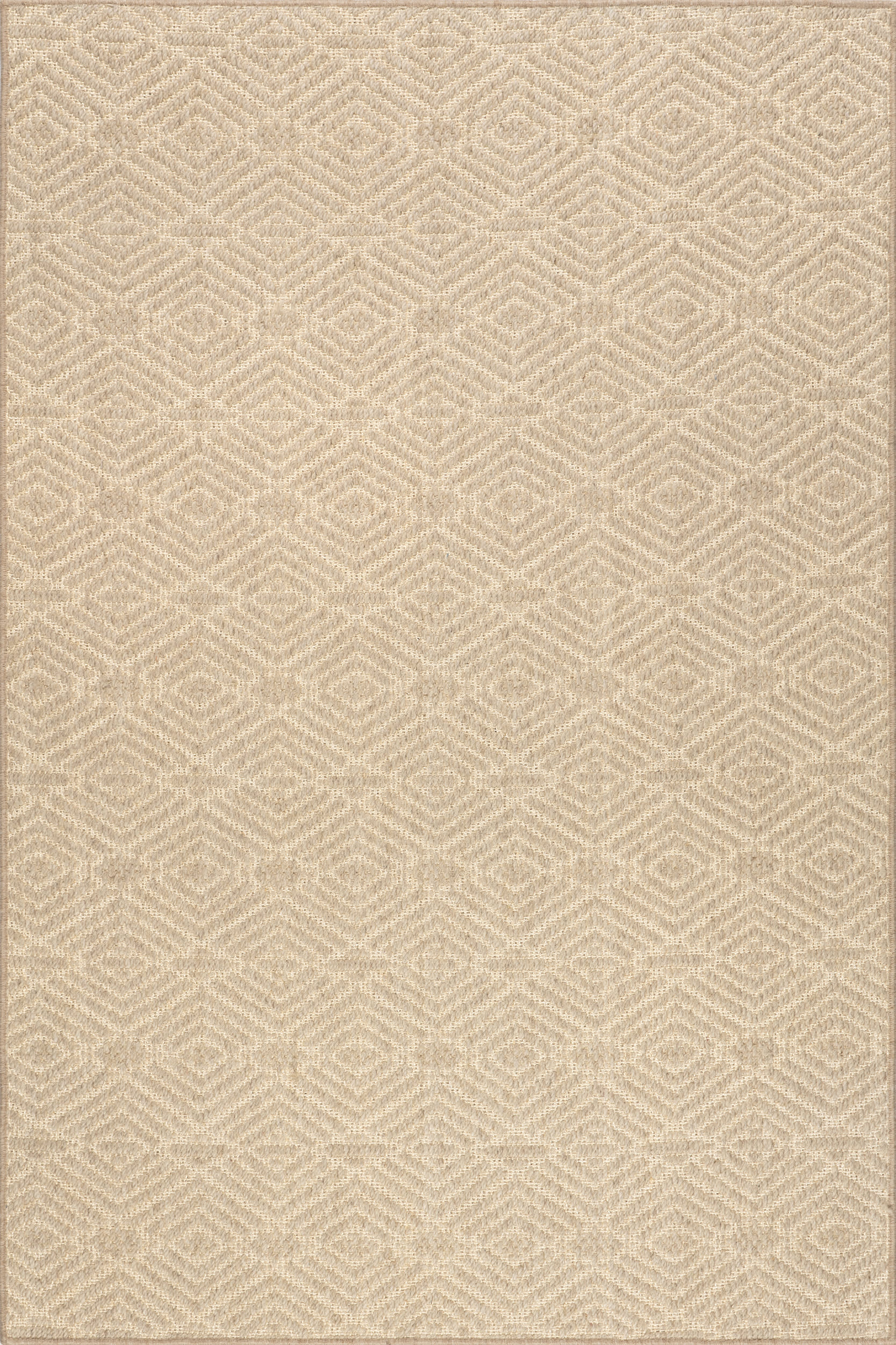 Verna Geometric Wool-Blend Rug | Natural