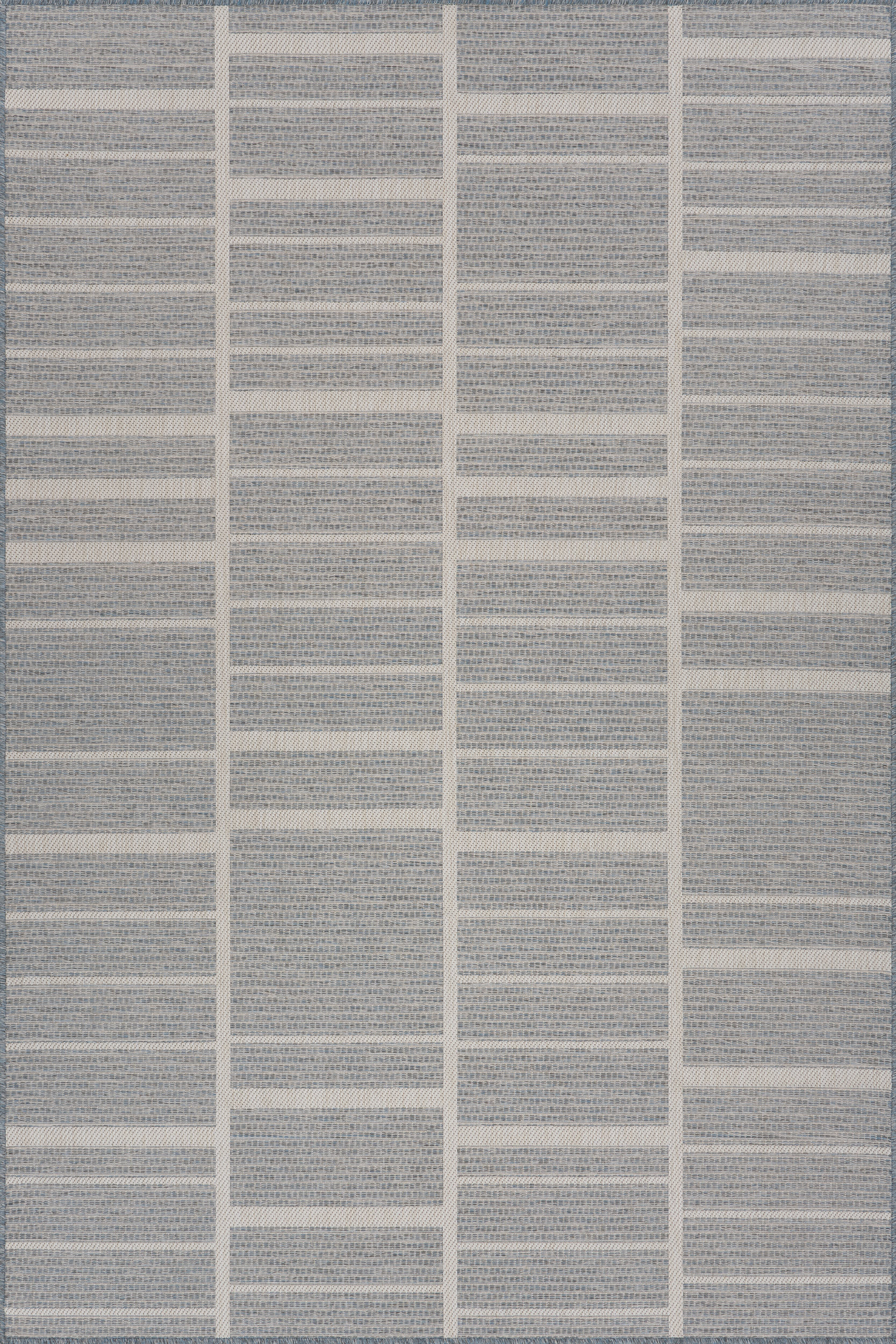 Vespe Modern Striped Indoor/Outdoor Rug | Blue