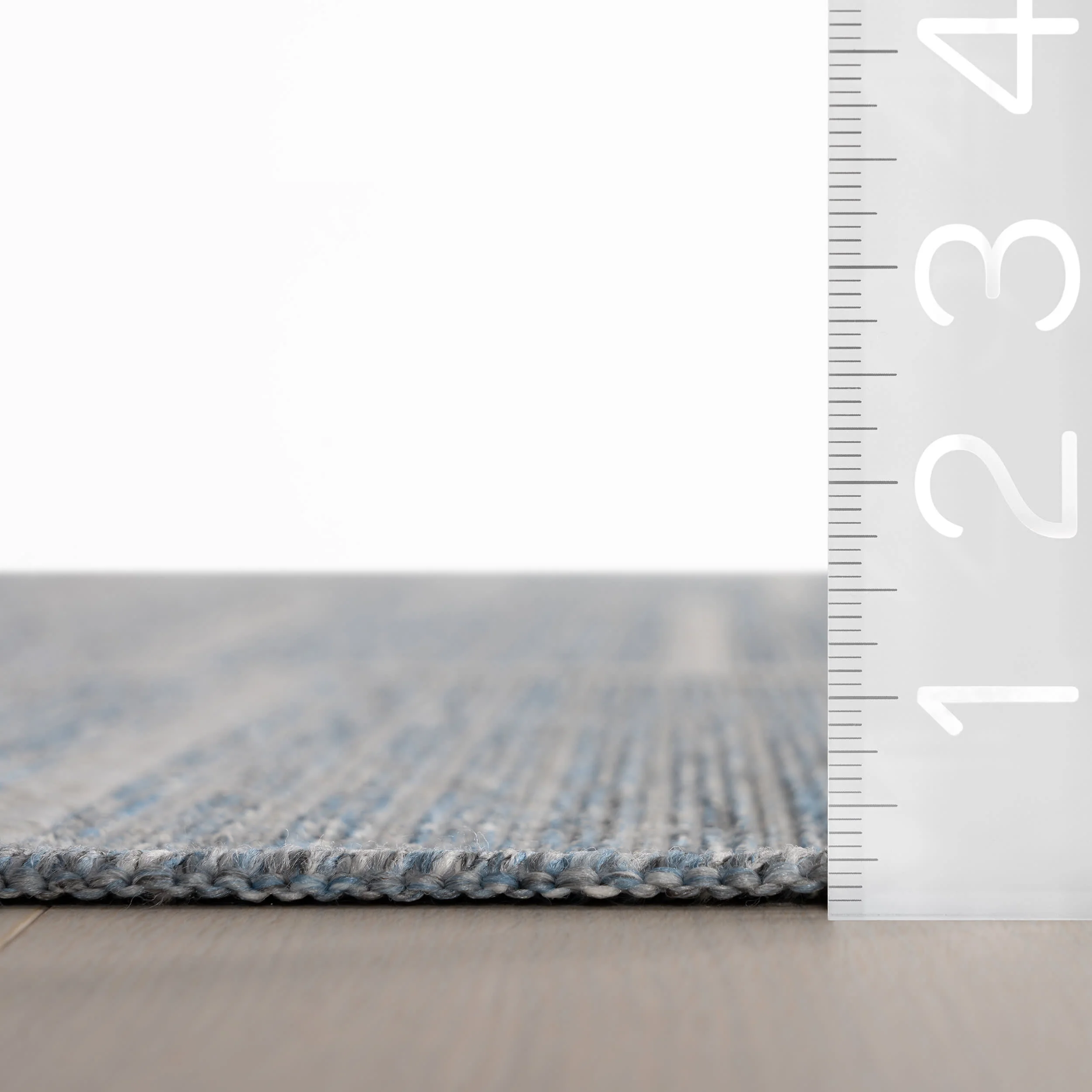 Vespe Modern Striped Indoor/Outdoor Rug | Blue - Image 6