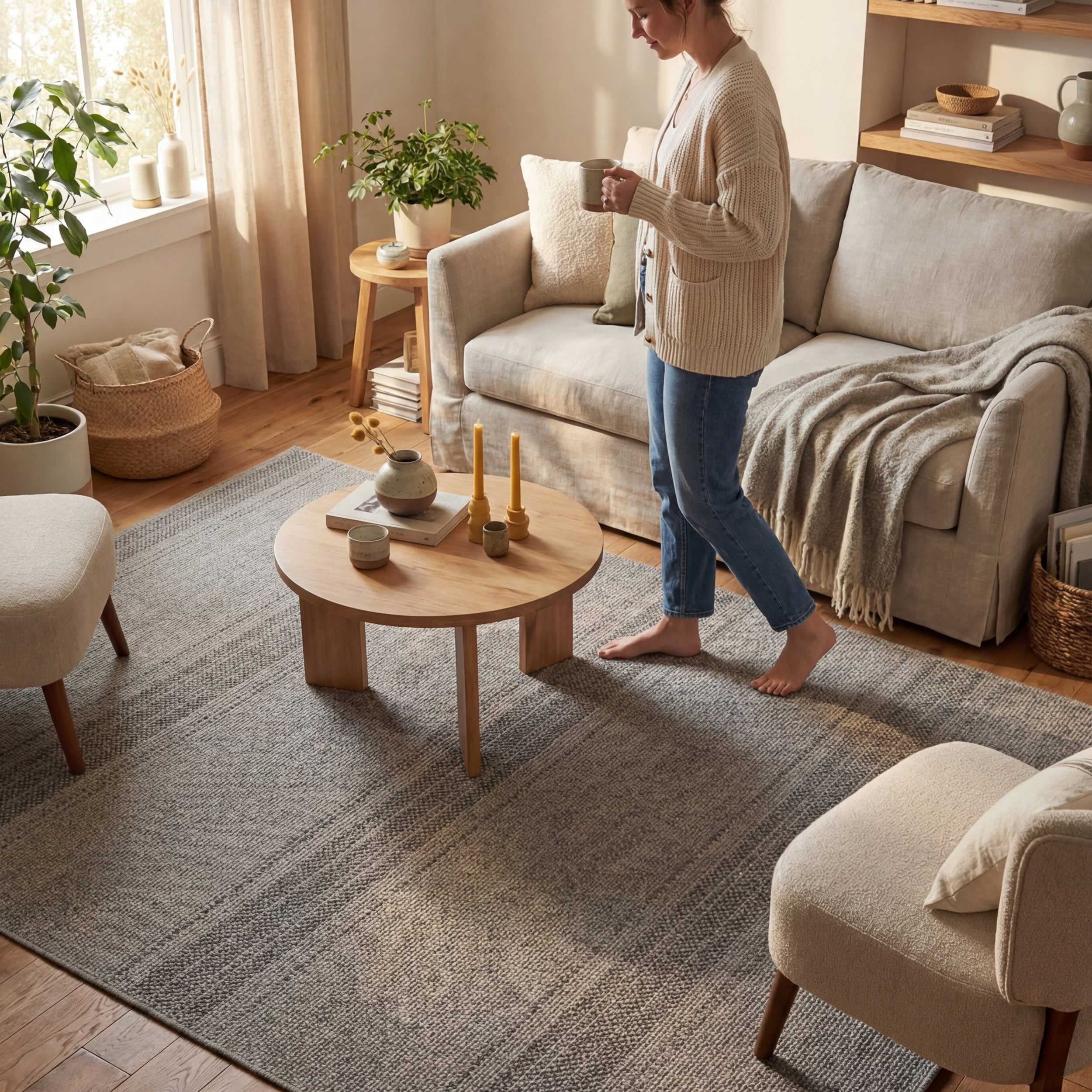 Veya Modern Striped Indoor/Outdoor Rug | Brown - Image 9