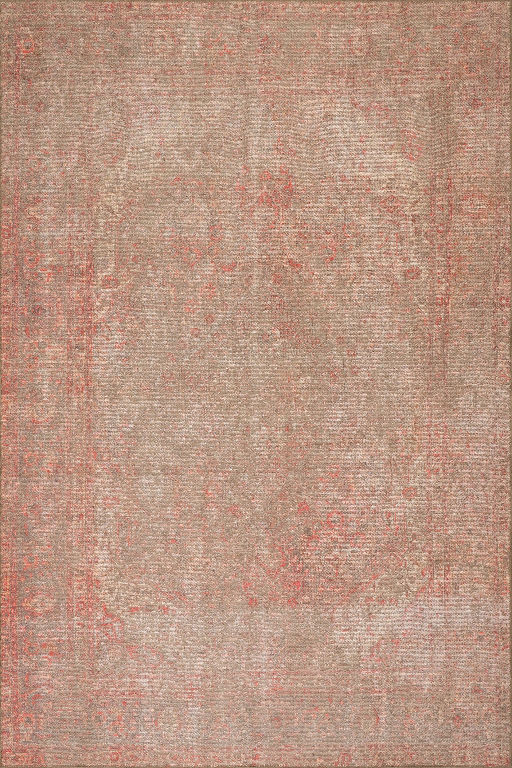 Vianey Vintage and Distressed Rug | Peach
