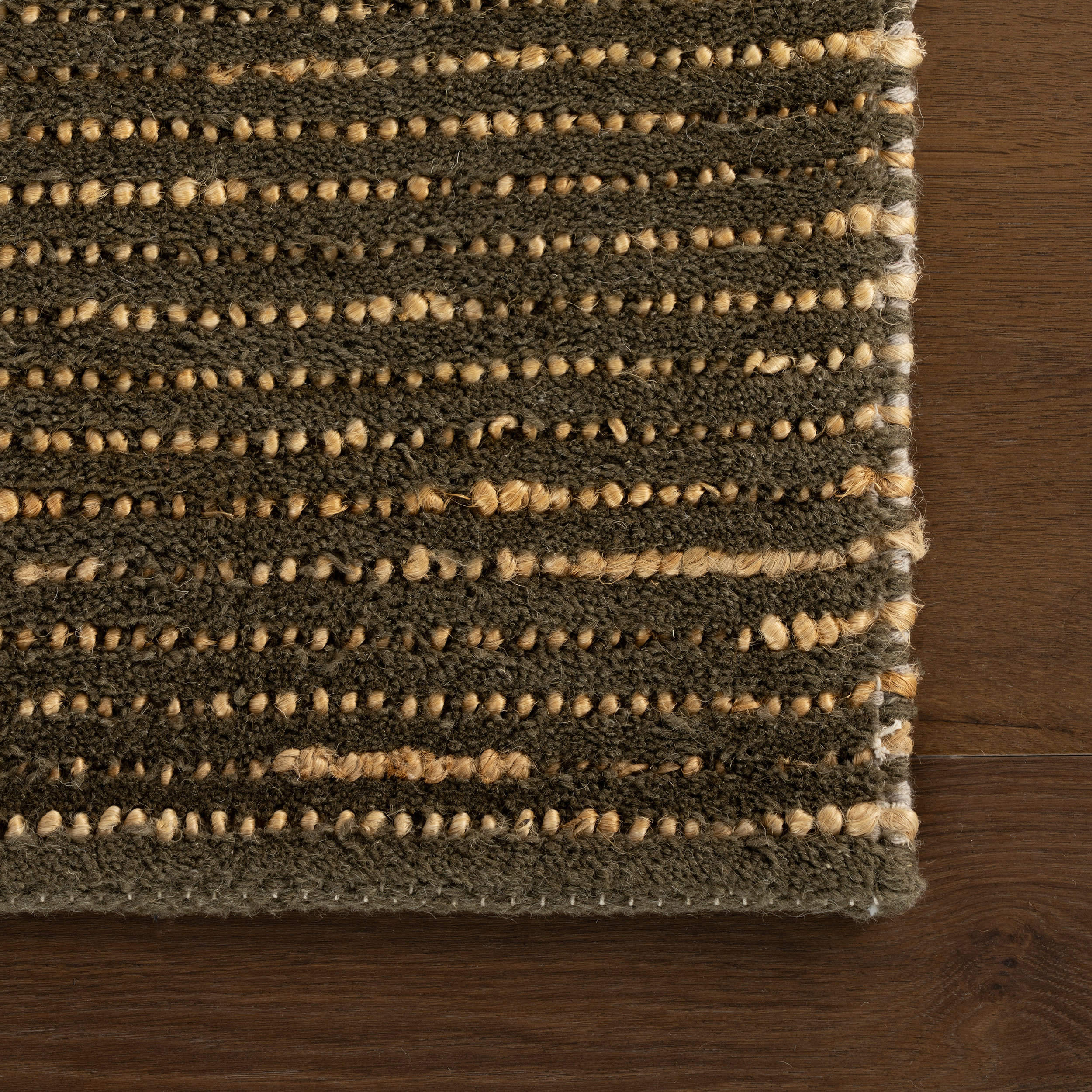 Vicart Modern Striped Bohemian Rug | Green - Image 5