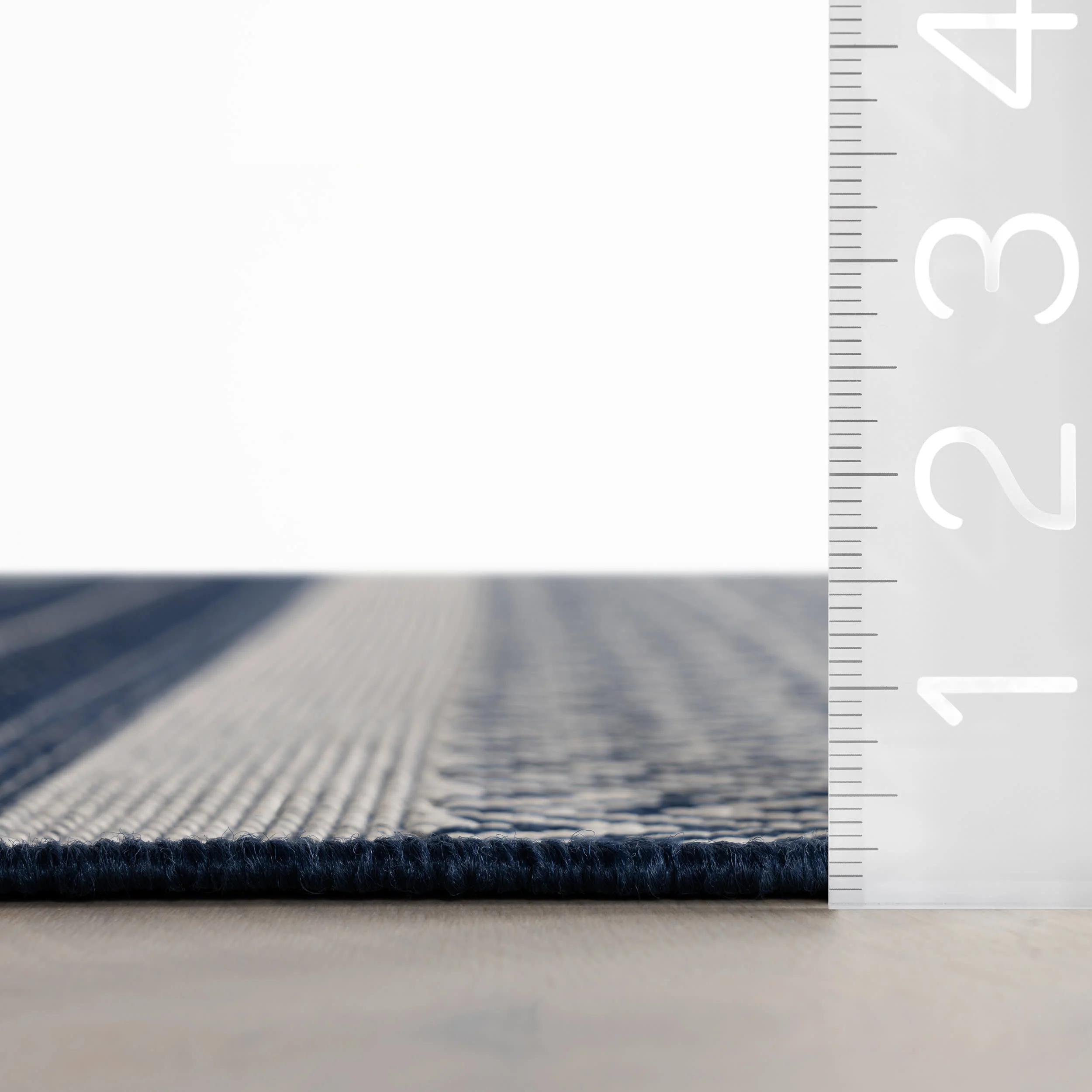 Vielle Modern Abstract Indoor/Outdoor Rug | Navy - Image 6