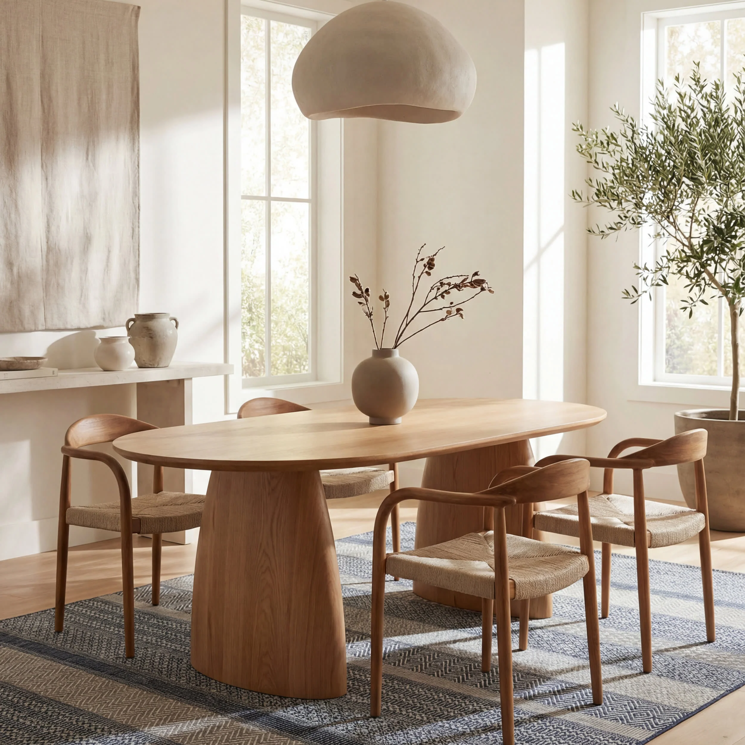 Vielle Modern Abstract Indoor/Outdoor Rug | Navy - Image 7