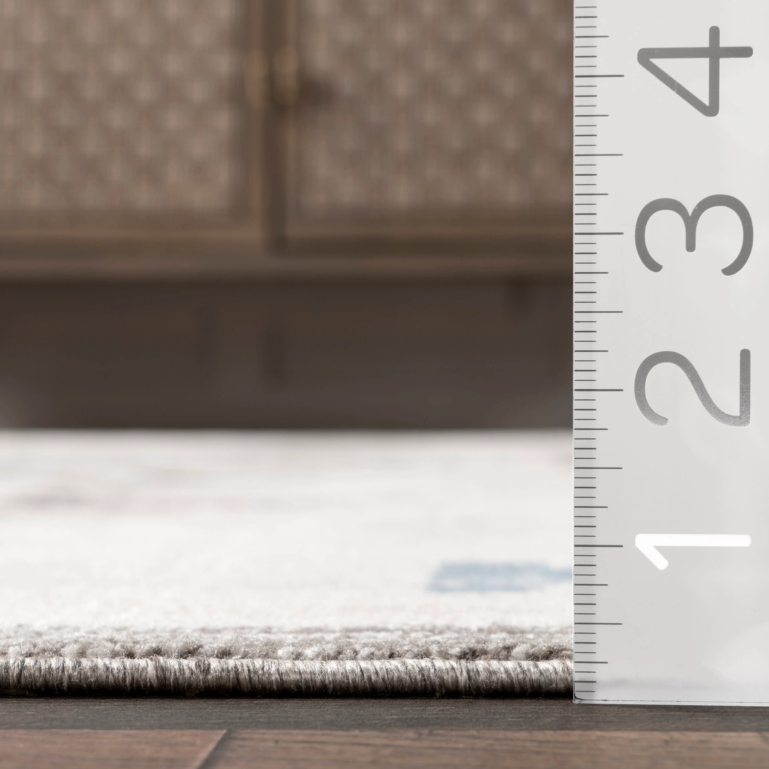 Vilani Faded Washable Rug | Light Grey - Image 5