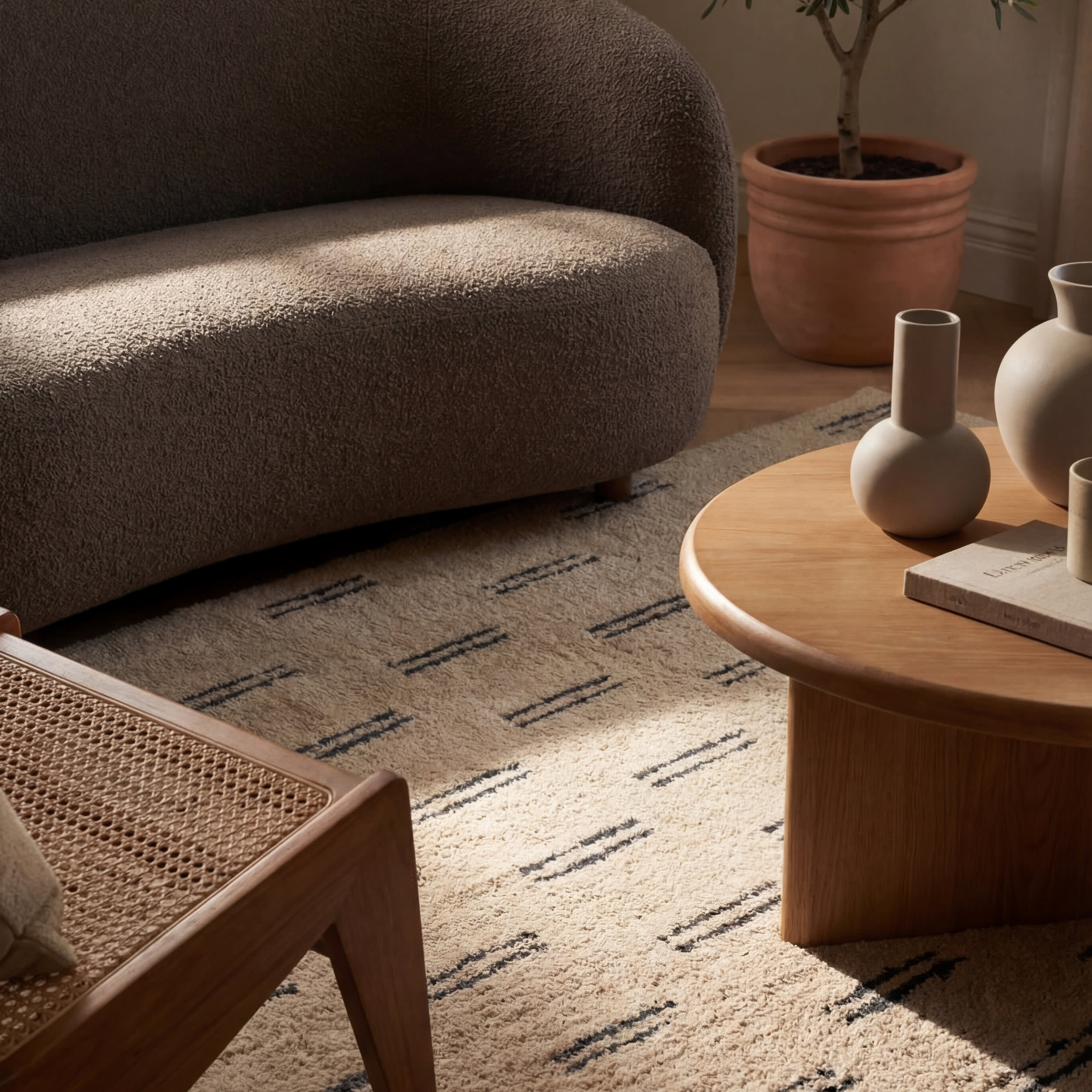Vina Handmade Washable Wool Rug | Ivory - Image 6