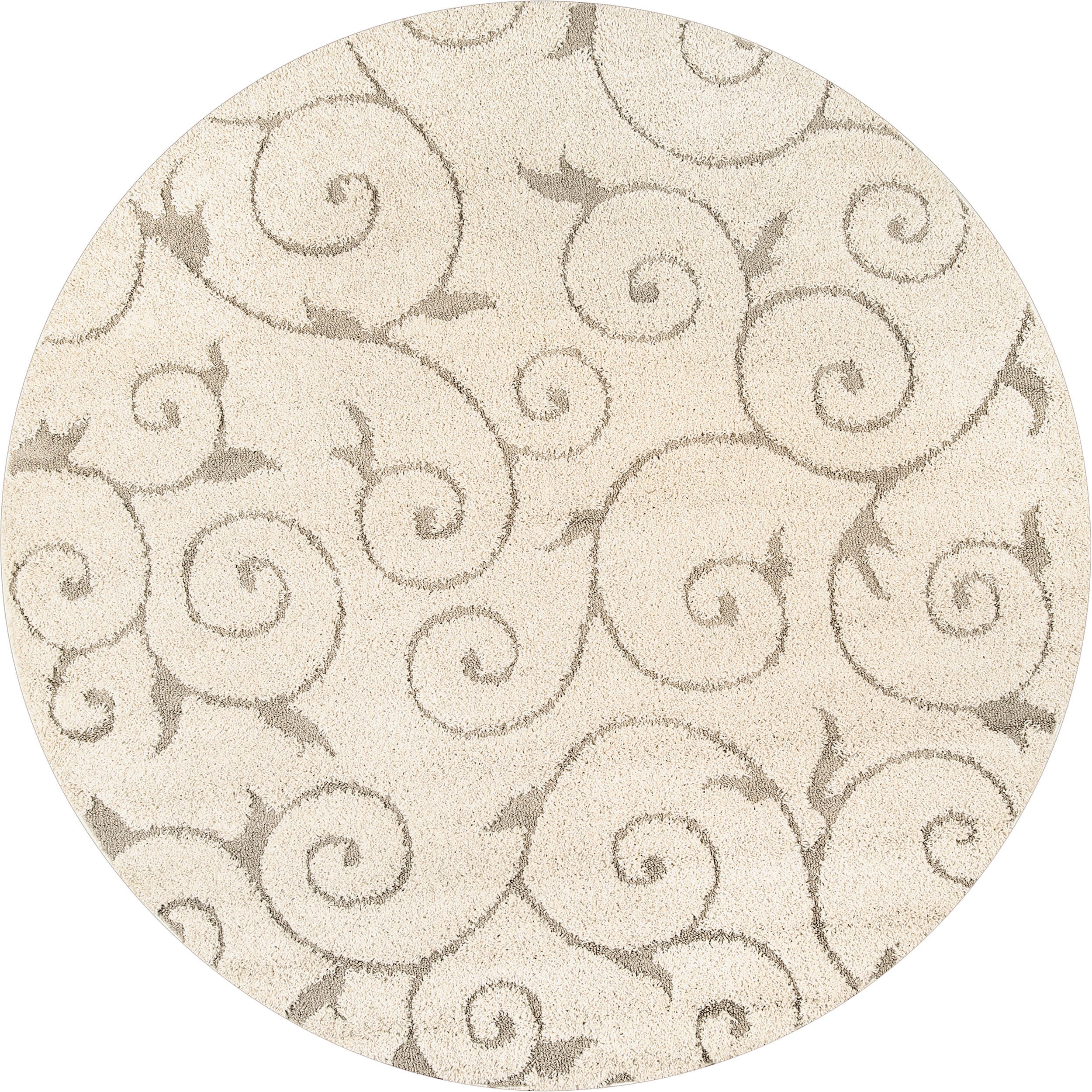 Vine Swirls Rug | Cream