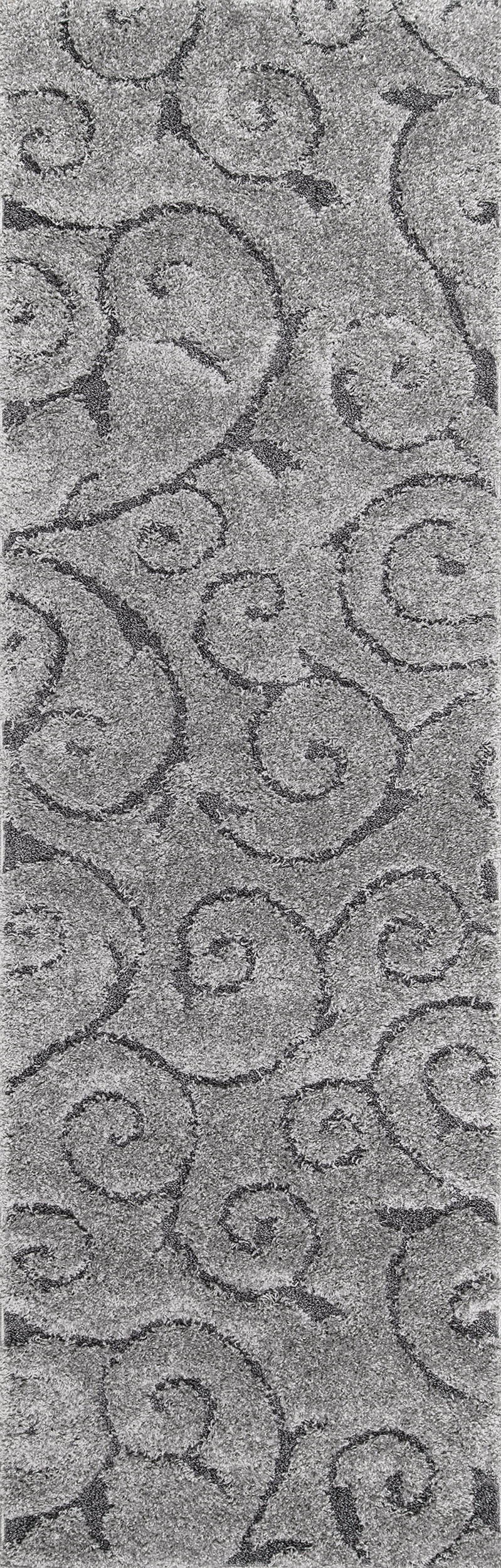 Vine Swirls Rug | Dark Grey