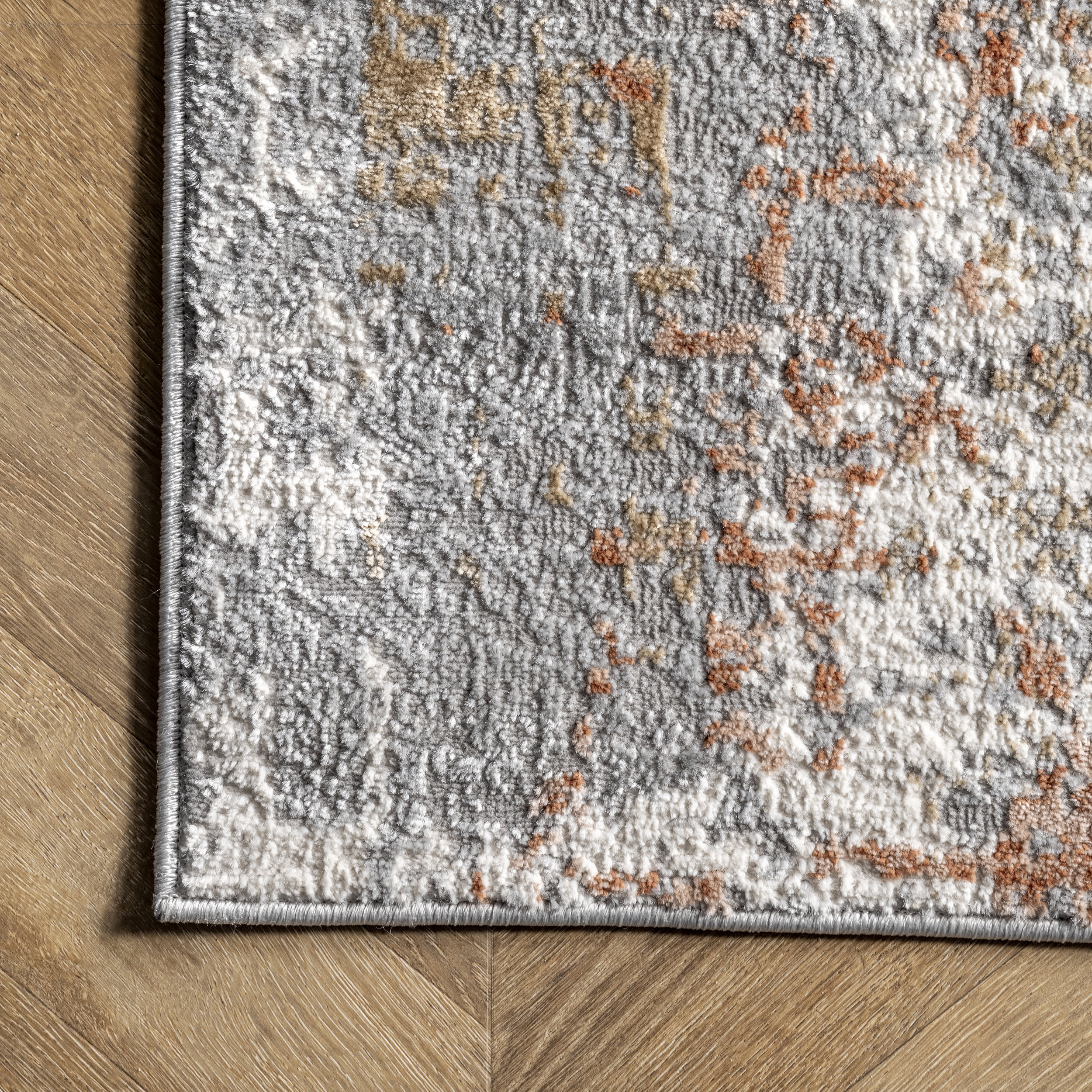 Vintage Abstract Rug | Light Grey - Image 3