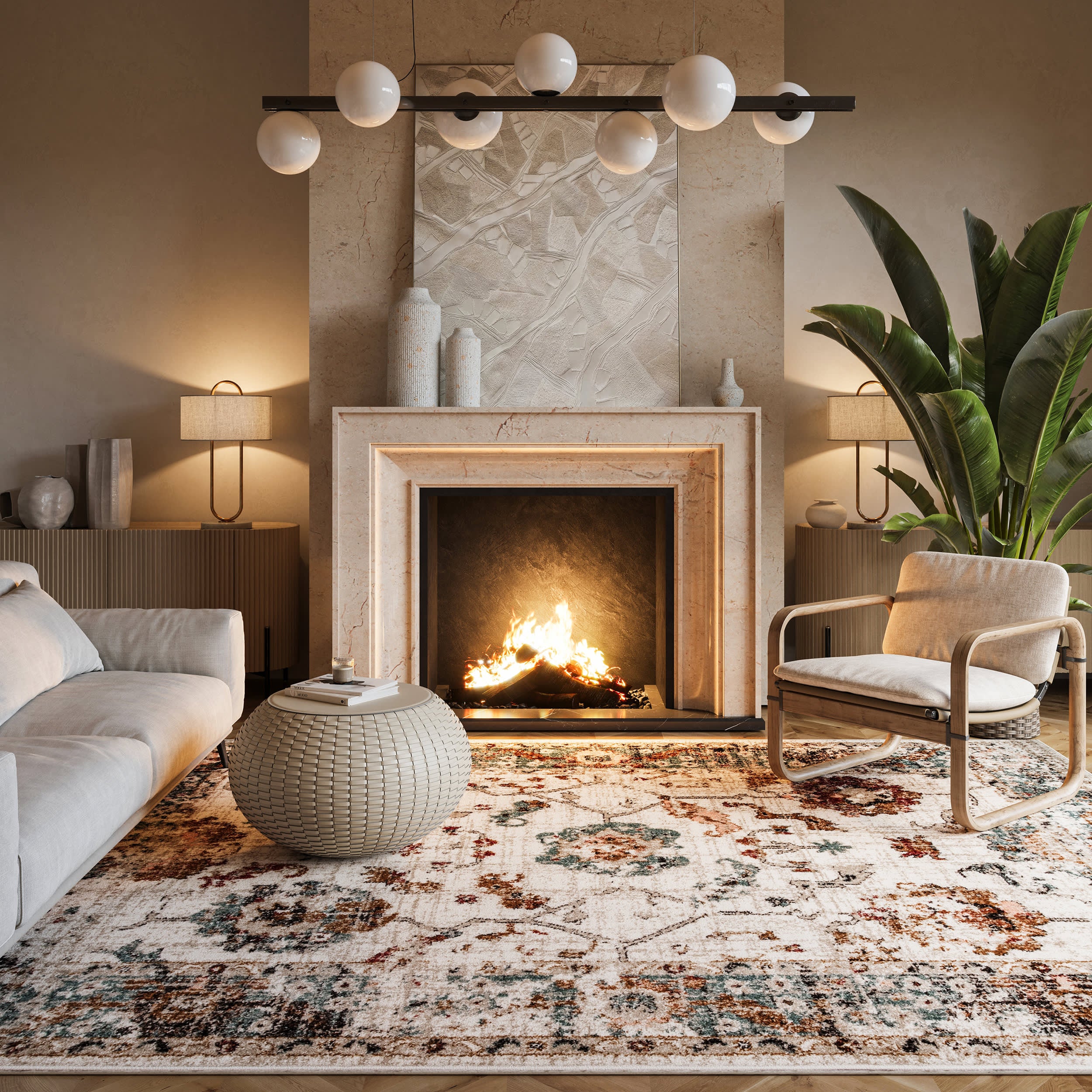 Vintage Autumn Rug | Beige - Image 2