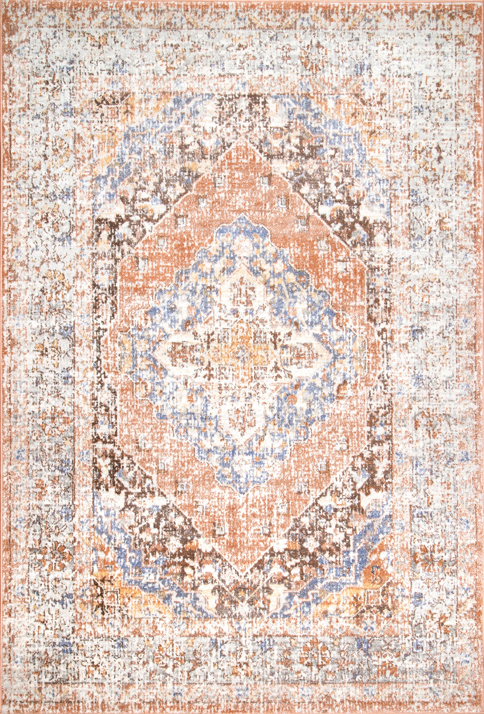 Vintage Cardinal Medallion Rug | Beige