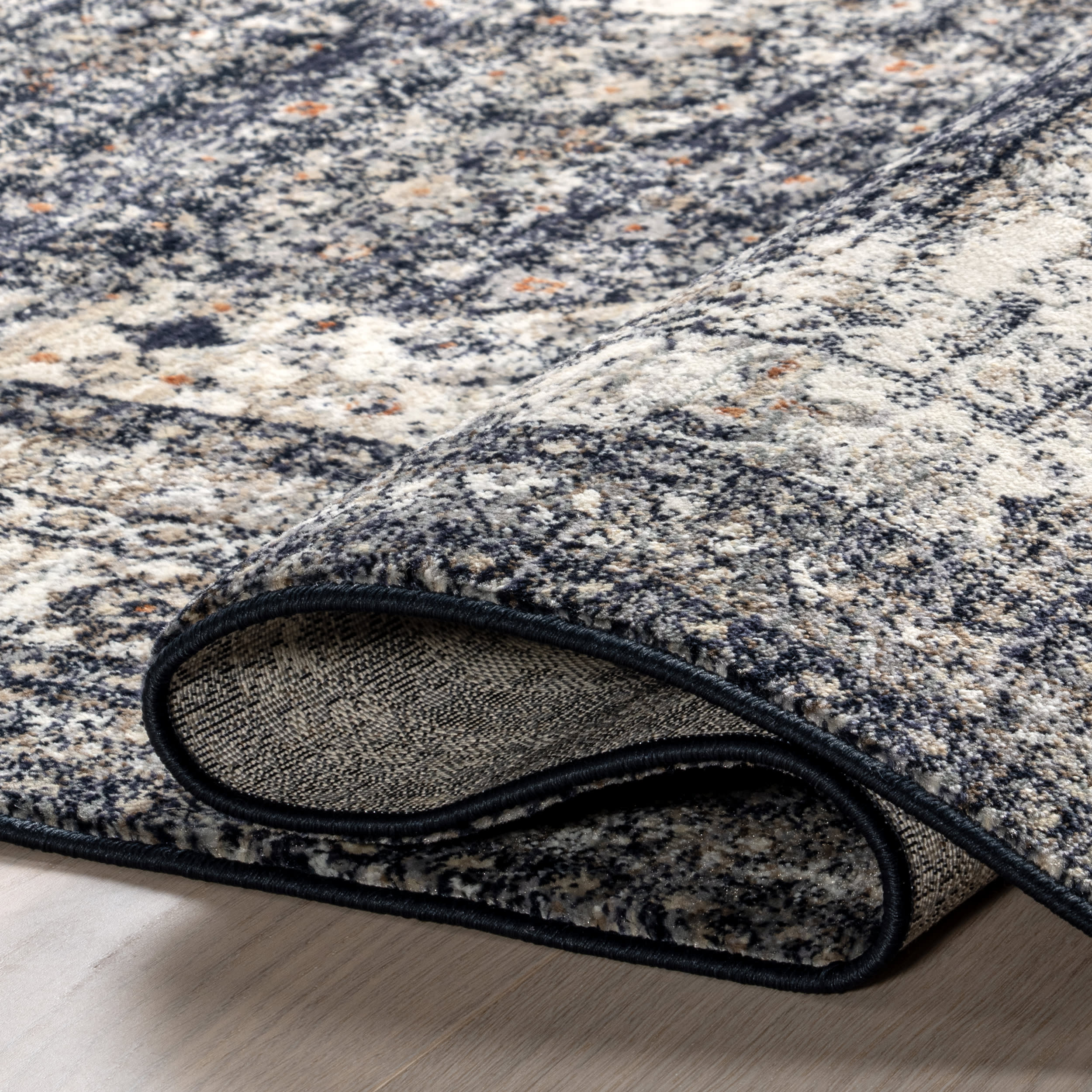 Vintage Medallion Fringe Rug | Navy - Image 8