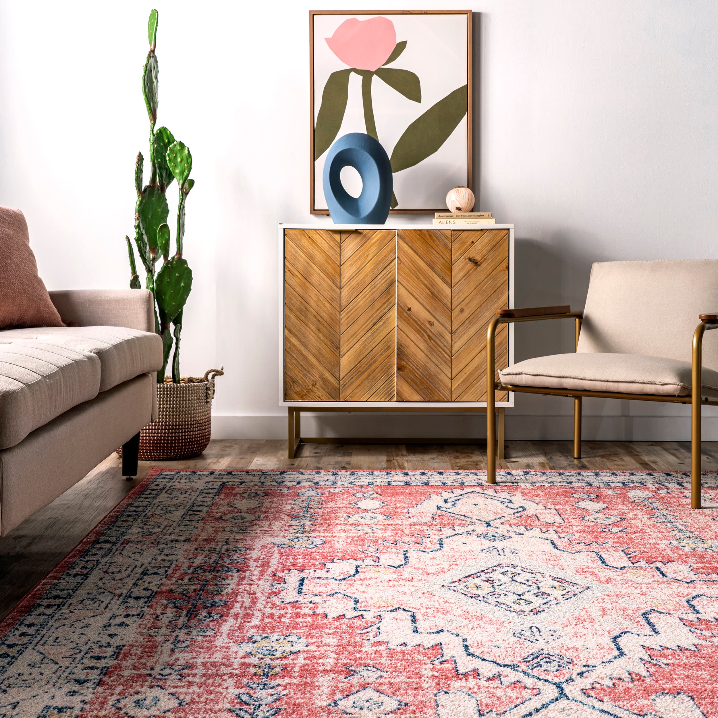 Vintage Medallion Rug | Rust - Image 4
