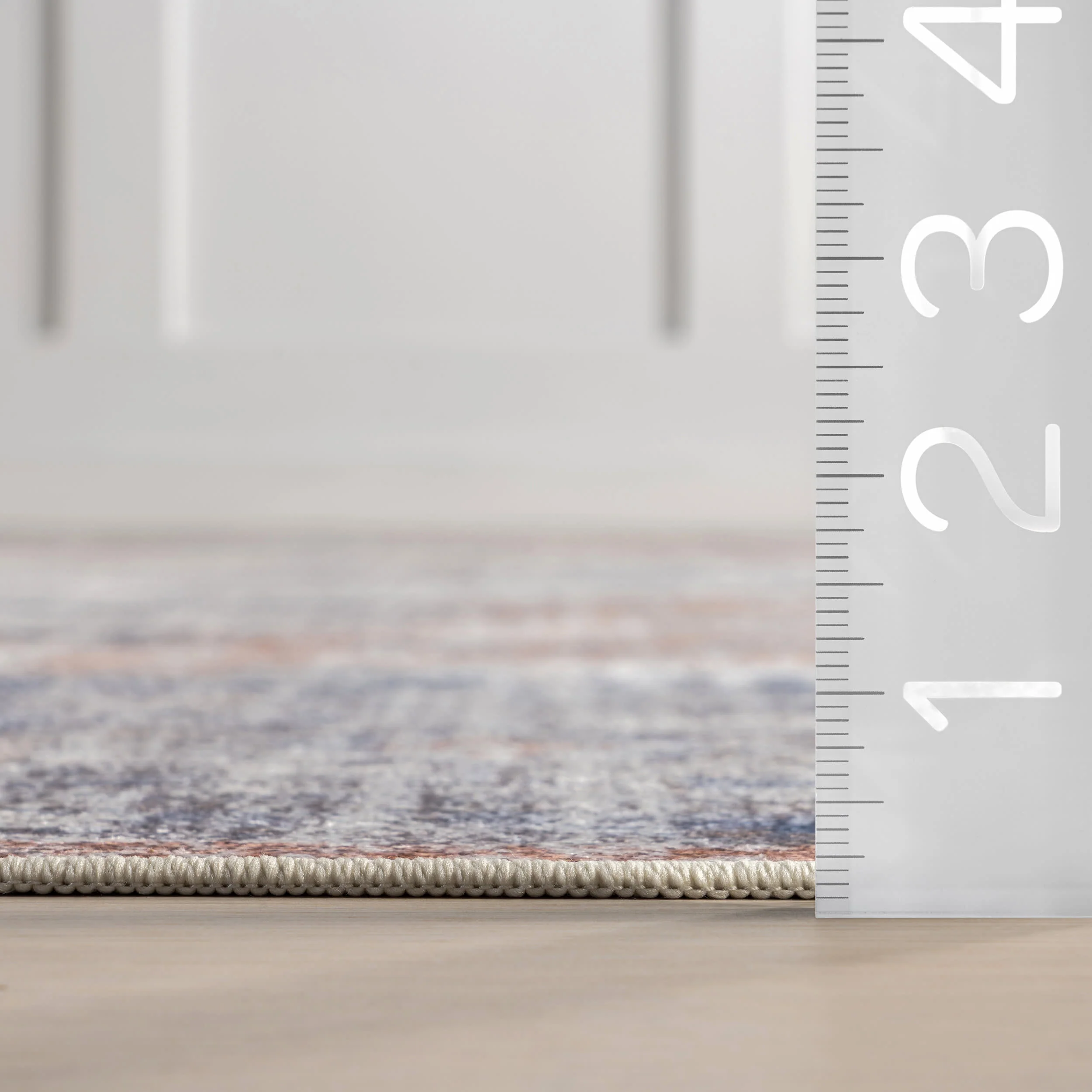 Vintage Medallion Spill Proof Washable Rug | Peach - Image 5
