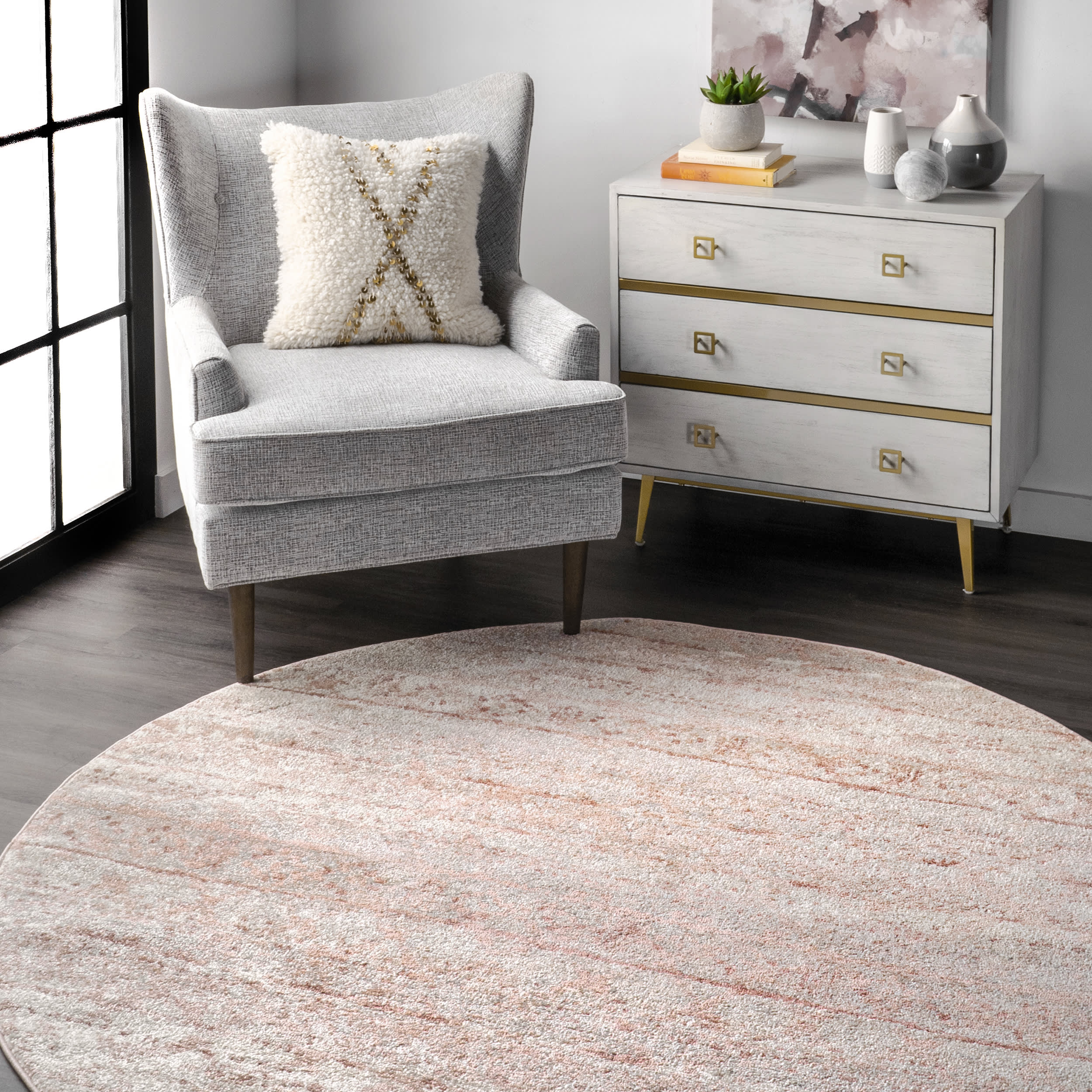 Vintage Moroccan Rug | Light Pink - Image 2