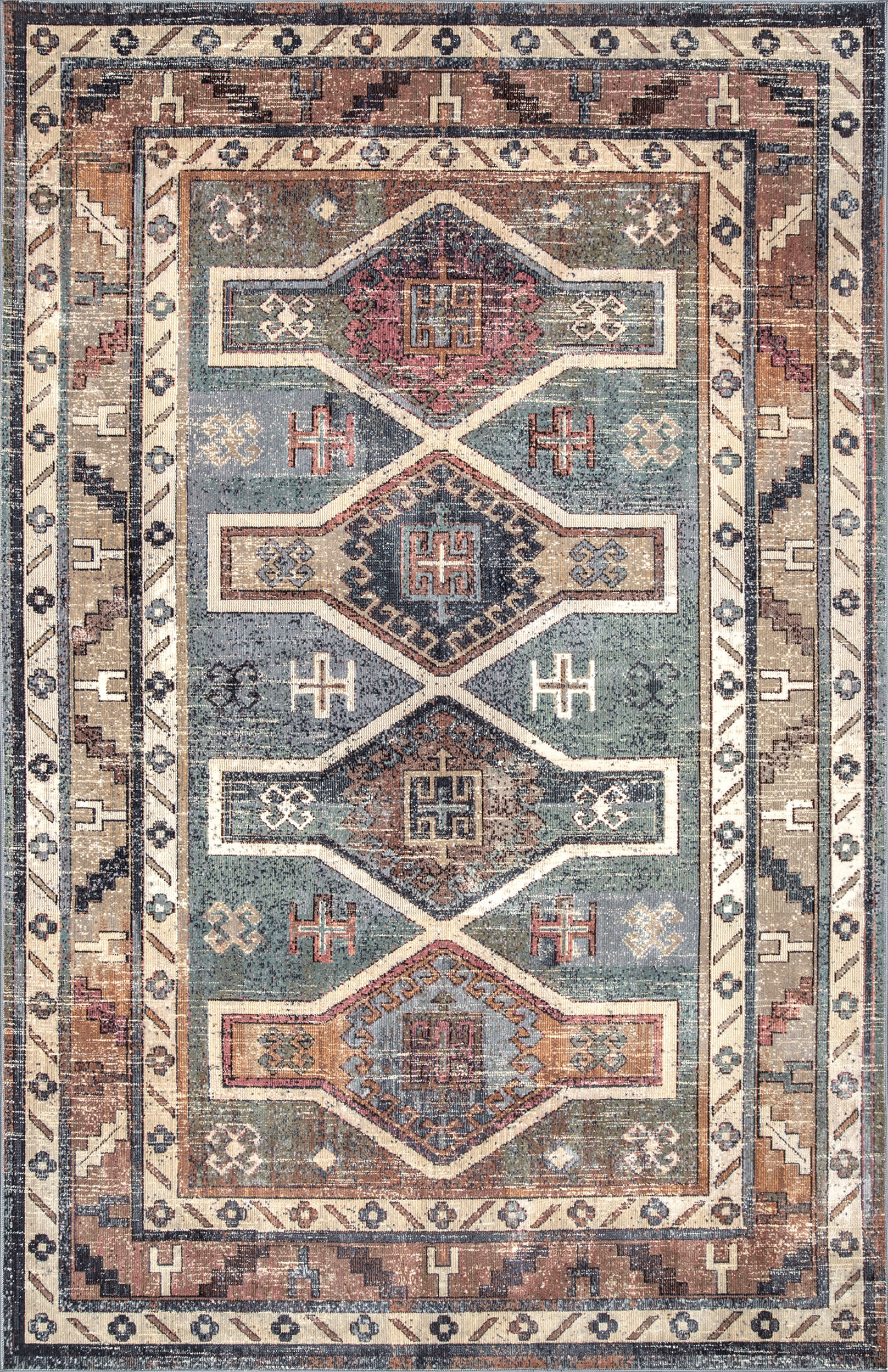 Vintage Victorian Rug | Blue