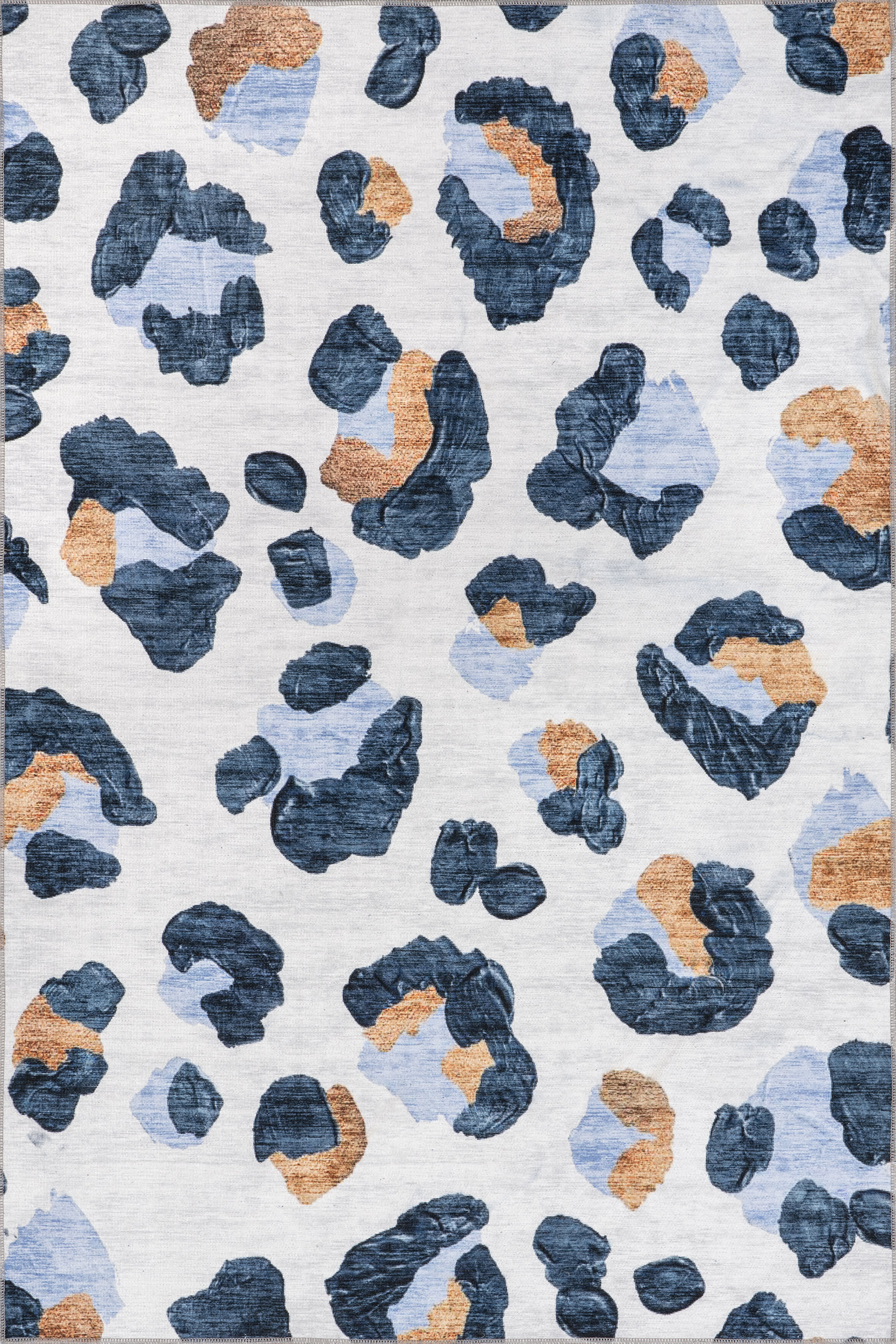 Viola Washable Brush Strokes Rug | Blue