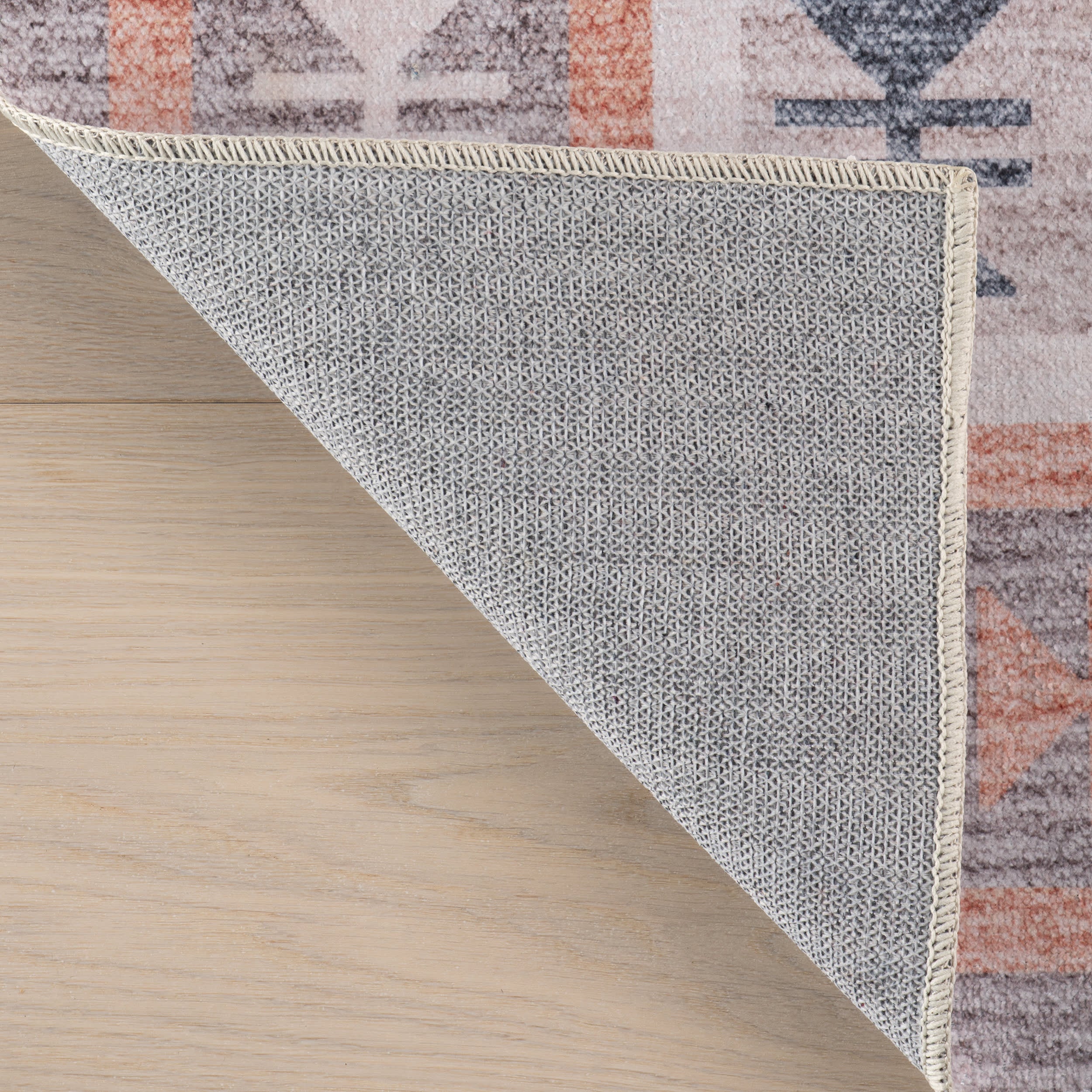 Violeta Timeless Medallion Spill Proof Washable Rug | Light Orange - Image 7