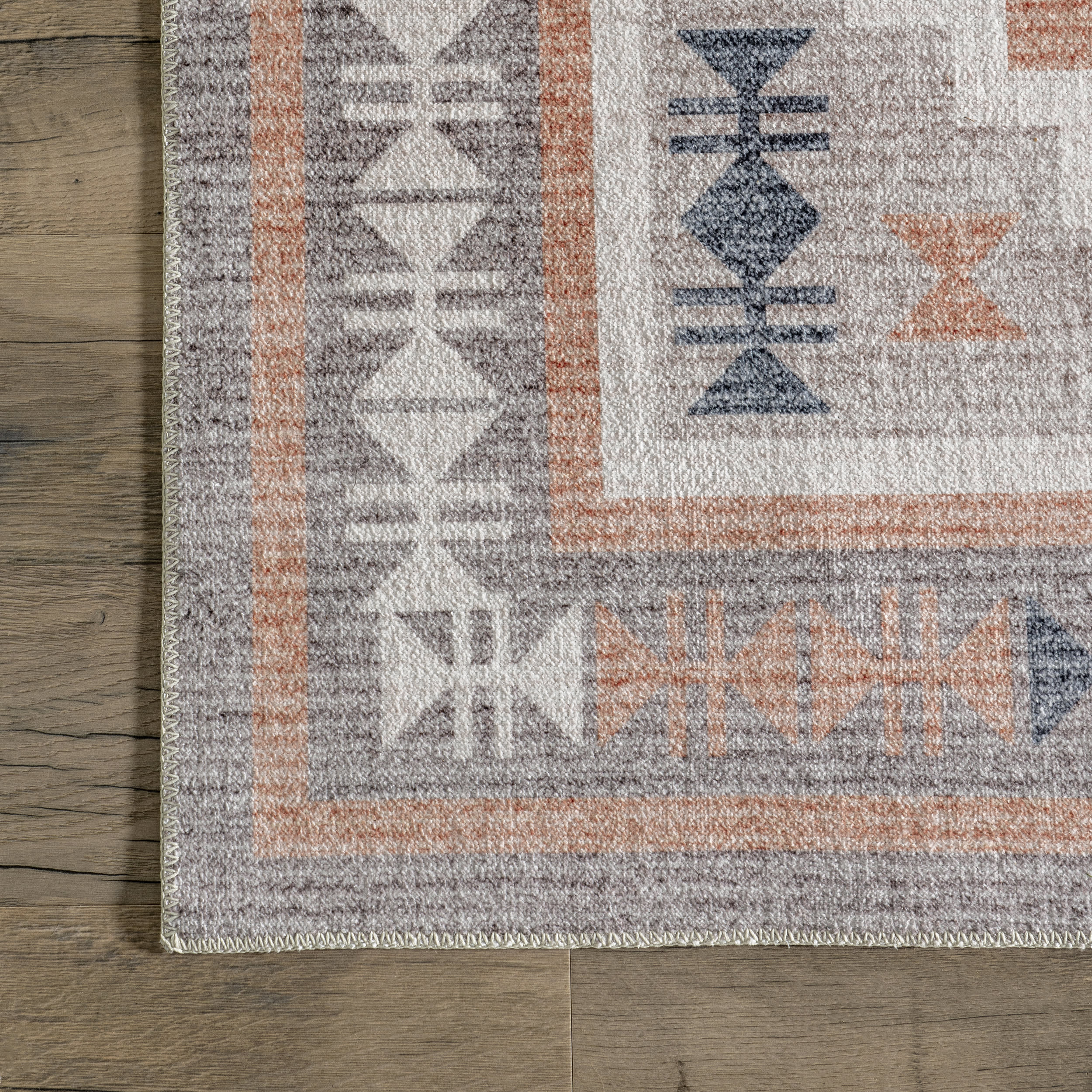 Violeta Timeless Medallion Washable Rug | Light Orange - Image 3